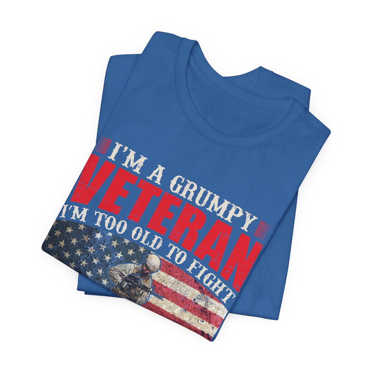 Army Veteran Patriotic Graphic Design Unisex Cotton T-Shirt v38