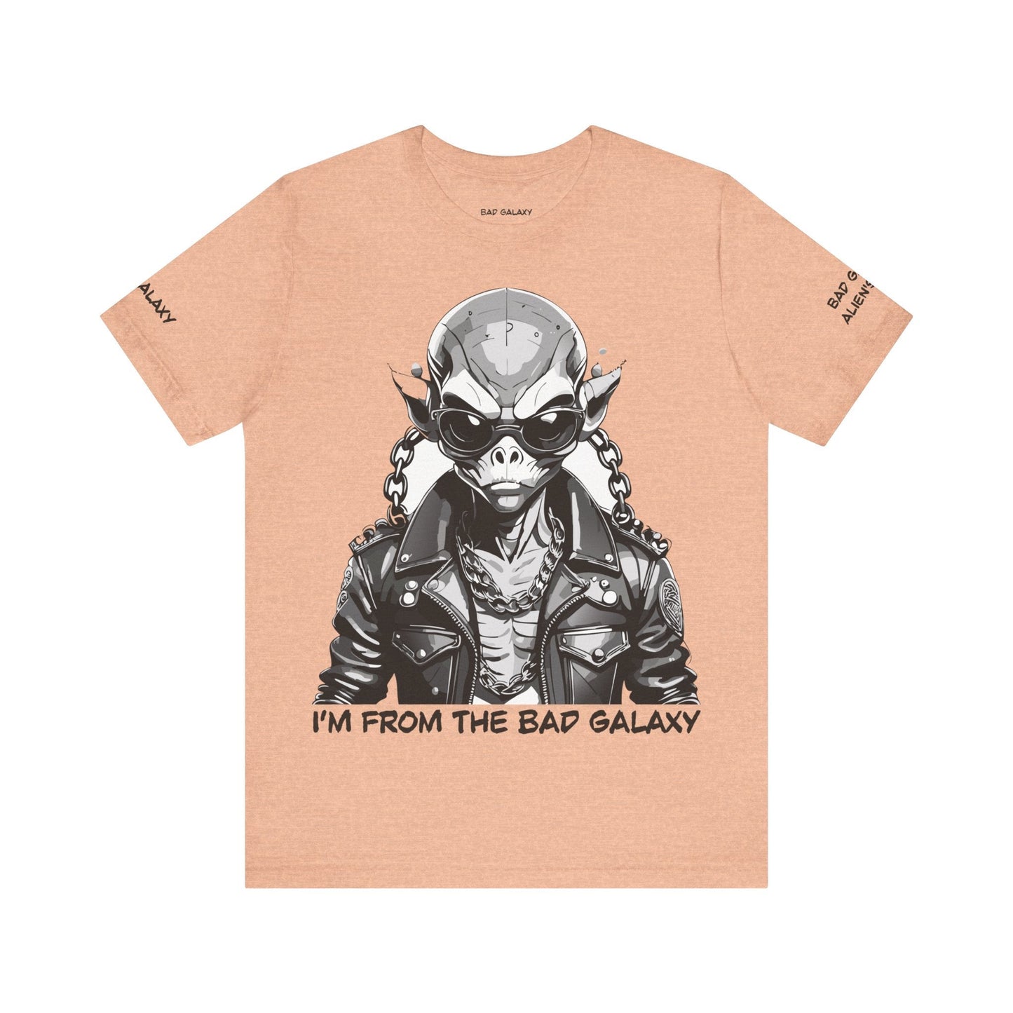 Tee Shirt With Alien From Bad Galaxy Made To Order 100 Percent Cotton Eco Friendly Inks USA