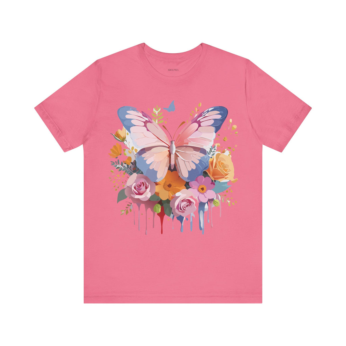 Butterfly Graphic Unisex Cotton Bella+Canvas Tee with Art Design n27