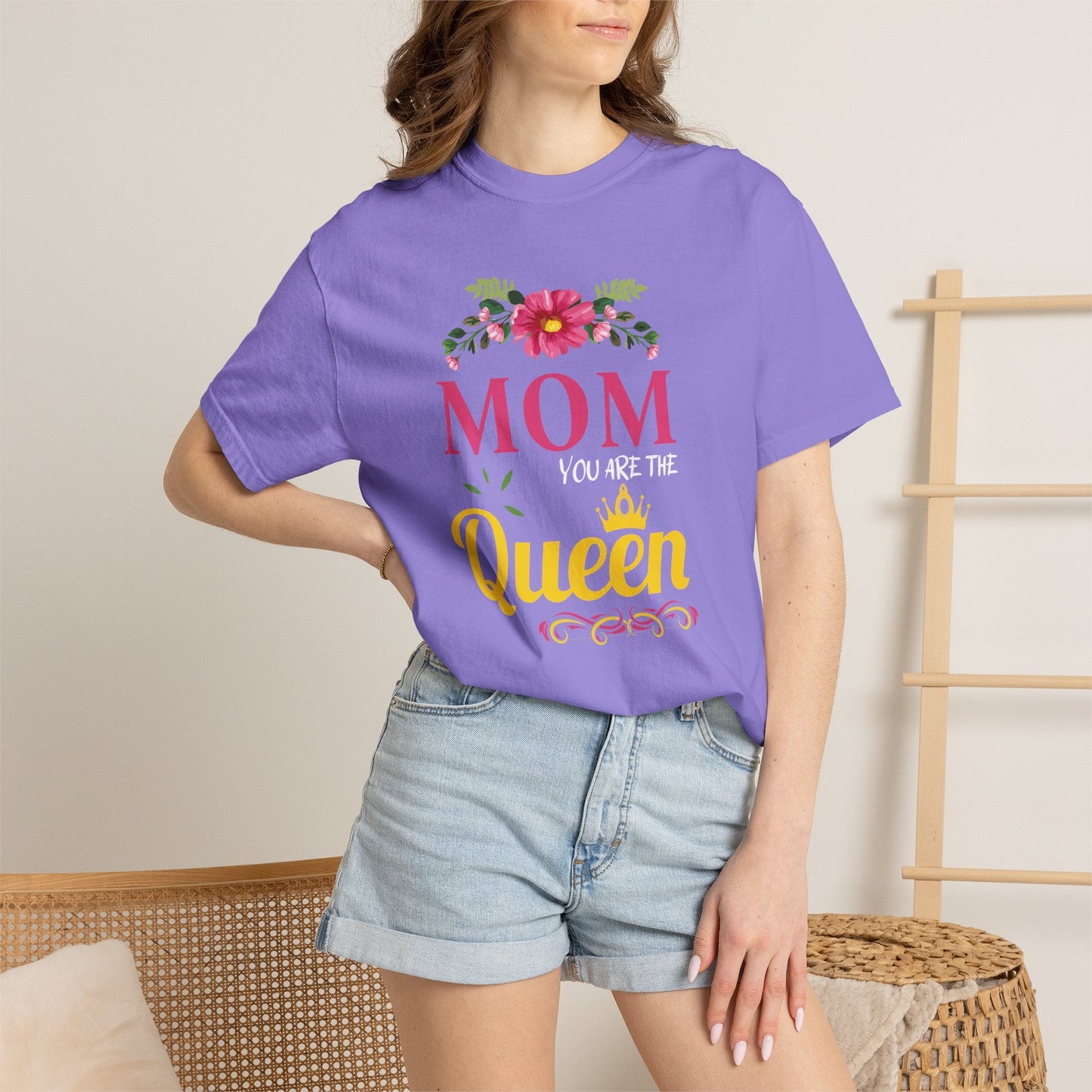 Mom T-shirt Mother's Day Mama Tee Unisex Comfort Colors Garment-Dyed Cotton h13