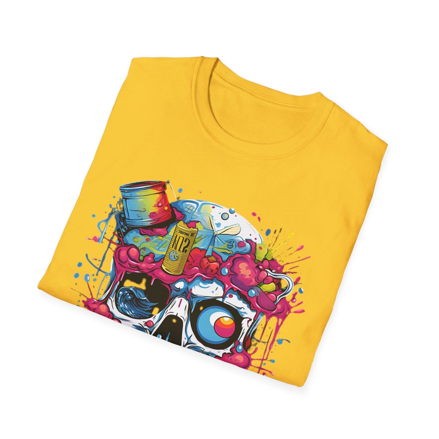 Skull Graphic Unisex Cotton T-shirt with Skeleton Artwork Design 26
