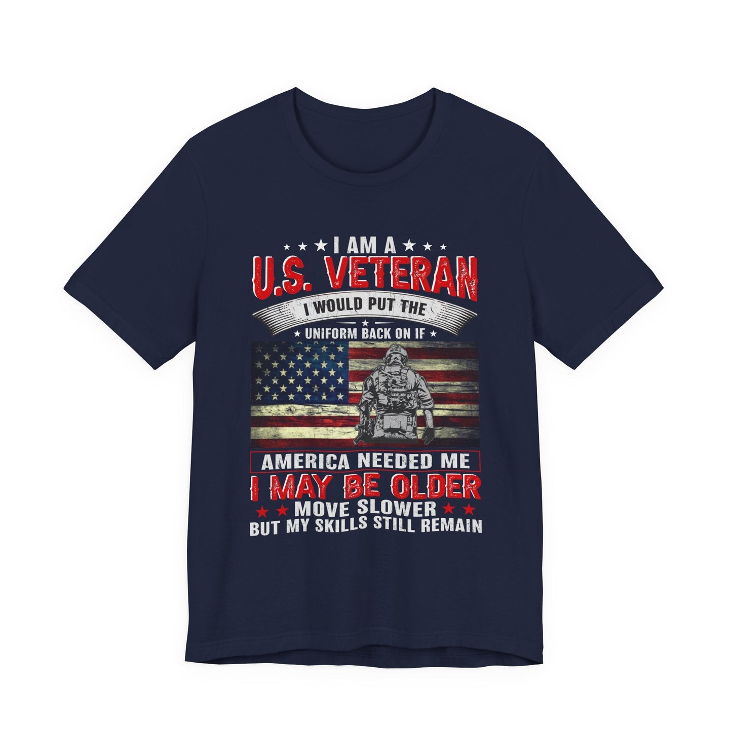 Army Veteran Patriotic Graphic Design Unisex Cotton T-Shirt v25