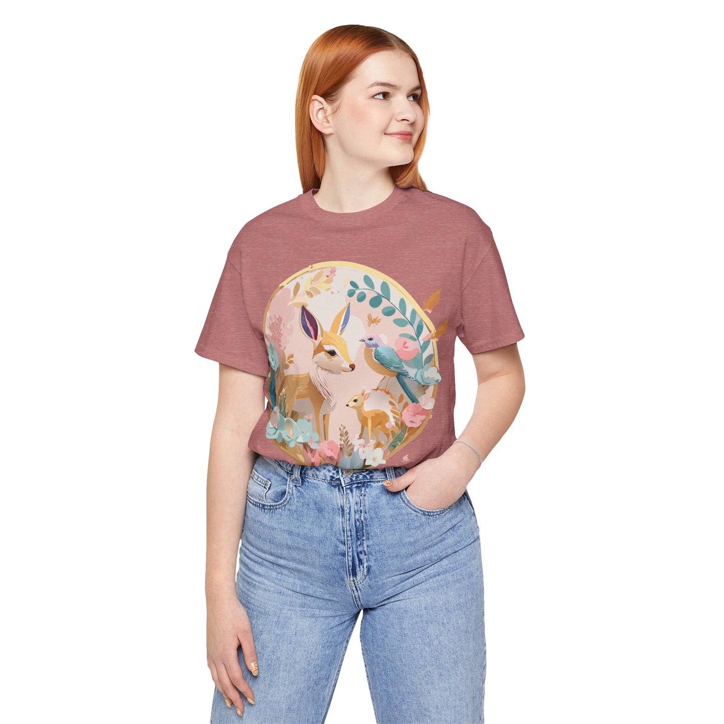 Adelpha Medallion Graphic T Shirt Unisex Short Sleeve Vintage Inspired Art Design Tee
