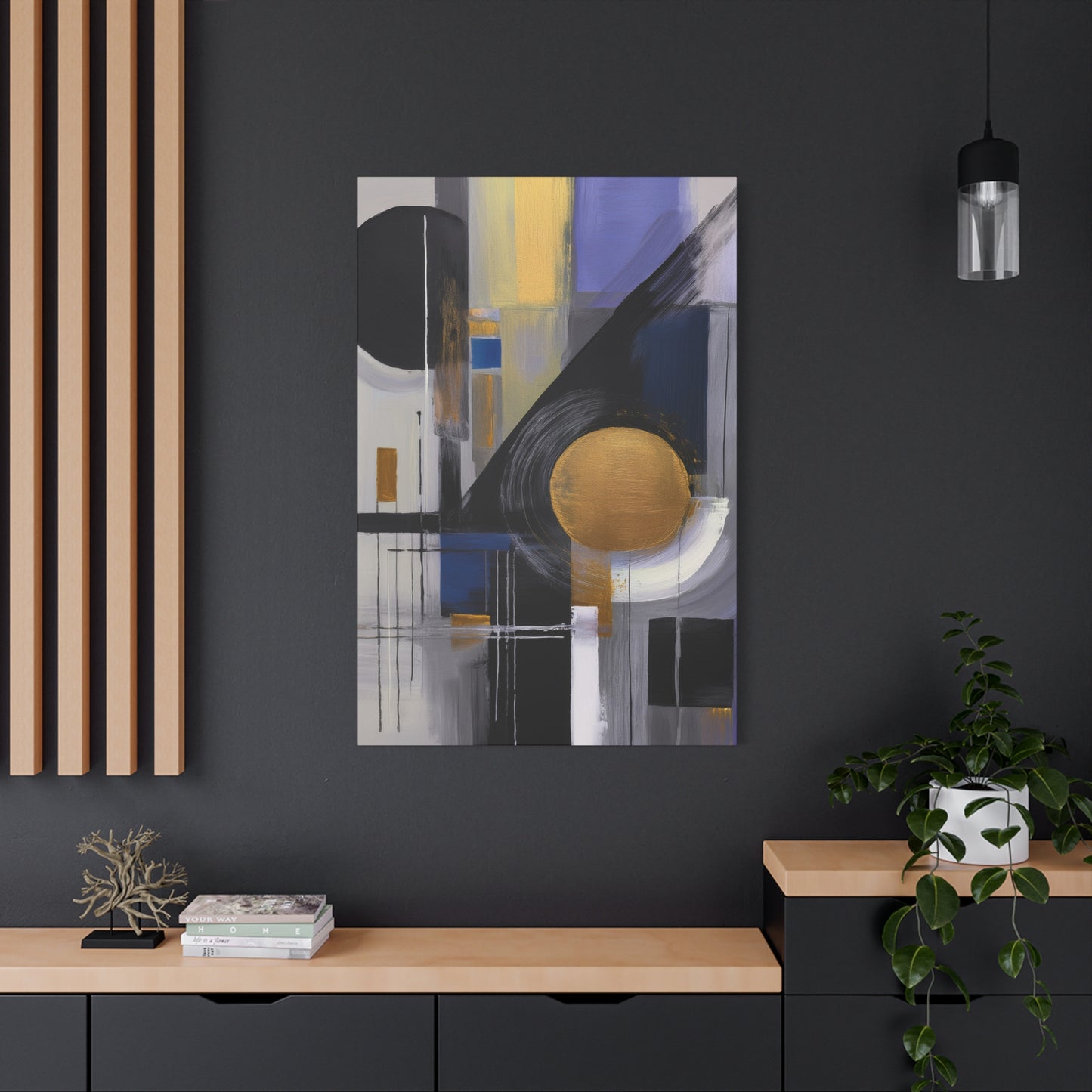 Purple Abstract Painting Print Canvas 20x24,20x30,24x30, 24x32,24x36,30x40, 32x48,36x48,40x60 Pine-Wood Inner Frame ABS-32