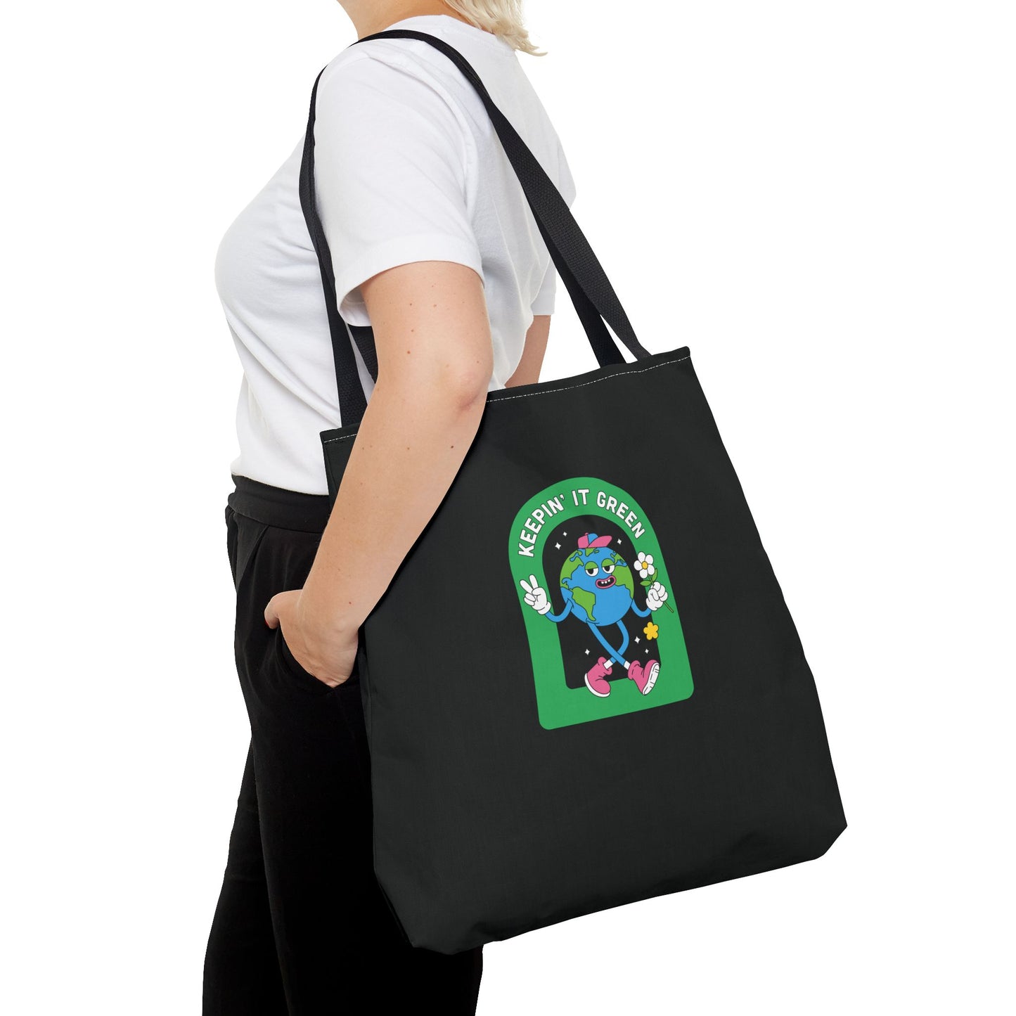 ECO BLACK COLOR CANVAS BAG HIGH-QUALITY 100% SPUN POLYESTER 3 SIZES BAG-E6