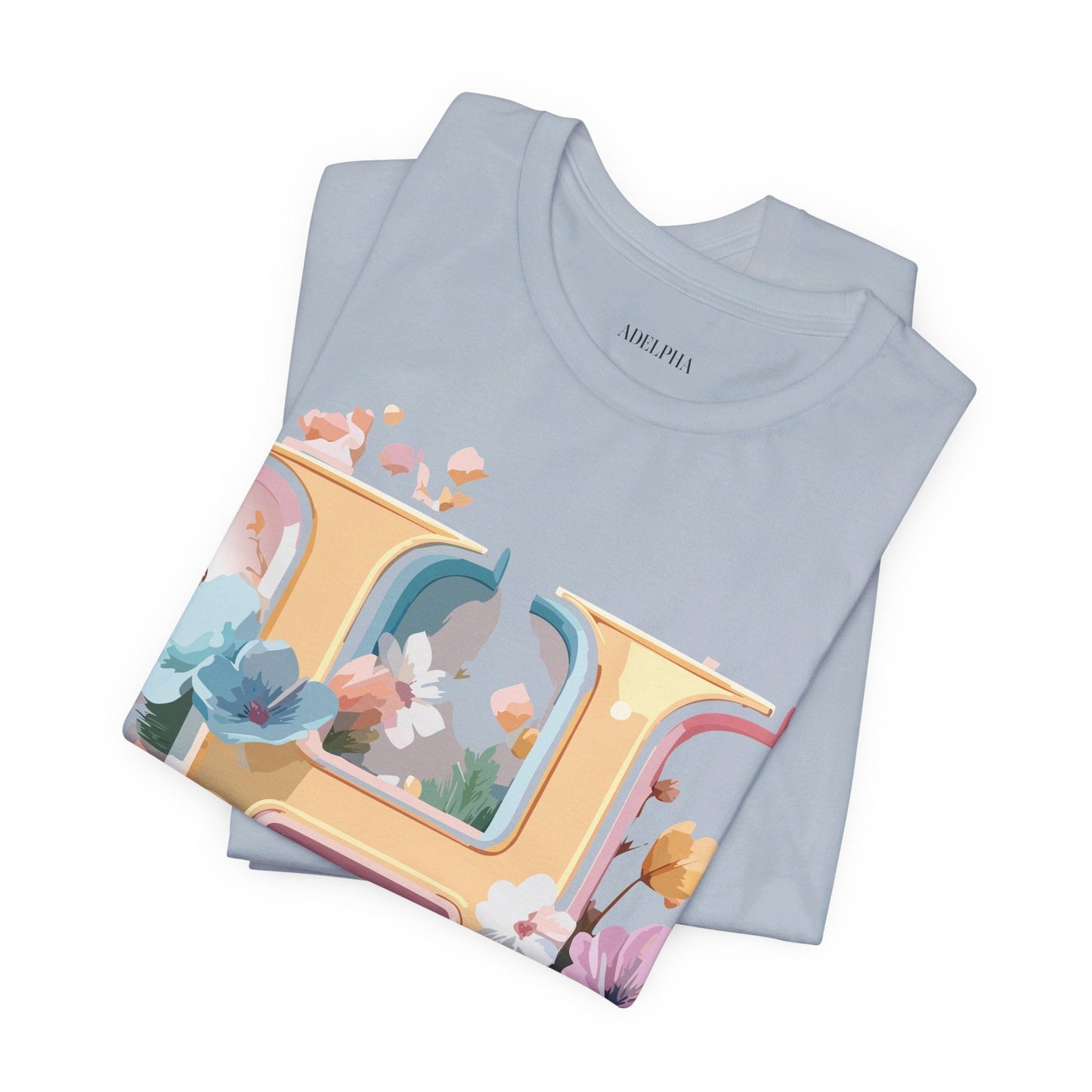 Adelpha Letter H Graphic Tee Unisex Jersey Short Sleeve Vintage Inspired Art Design Shirt