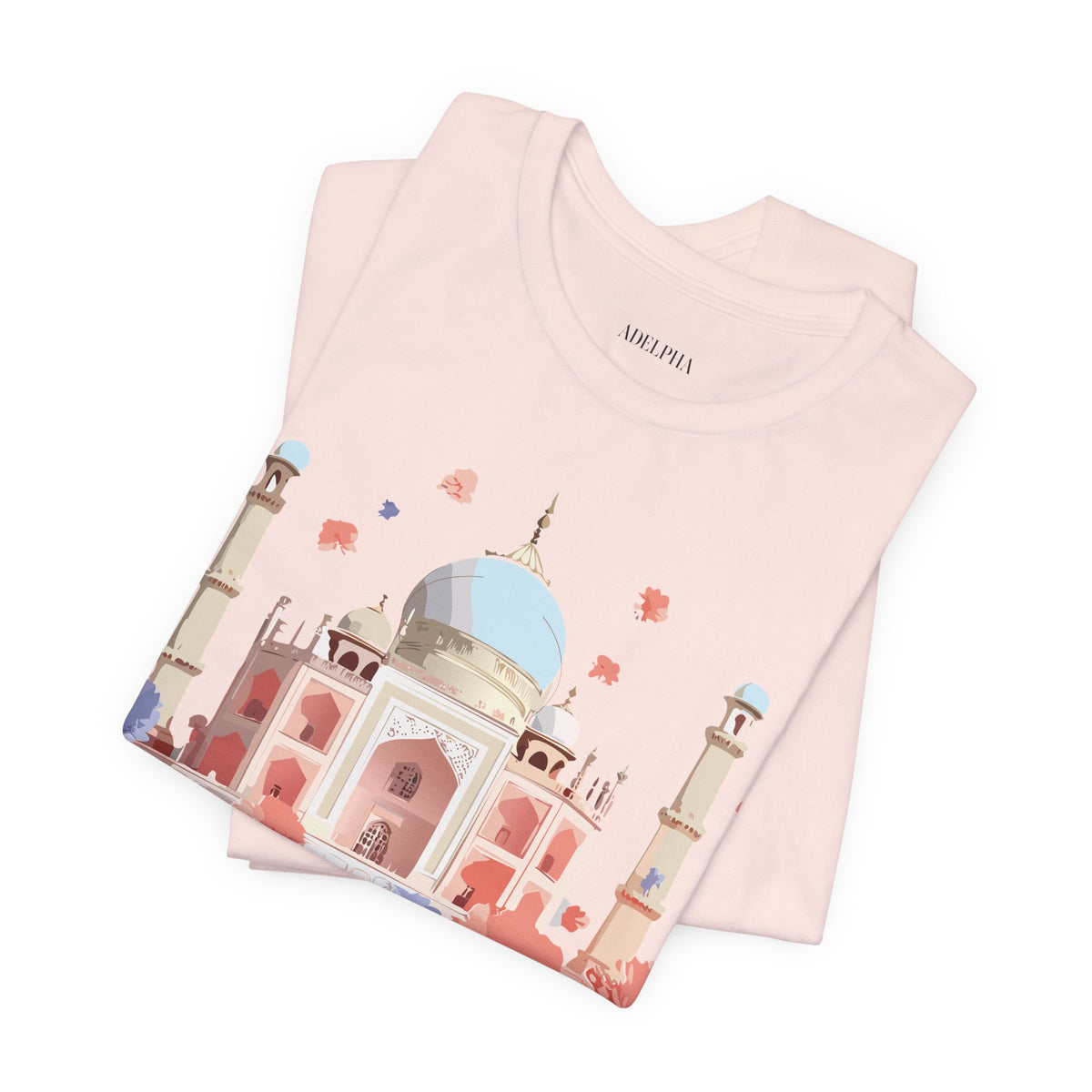 Unisex Cotton Bella+Canvas Tee with Taj Mahal