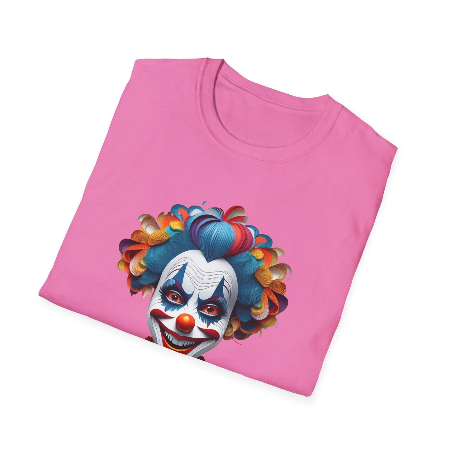 Clown Shirt Unisex T Shirt Short Sleeve Funny Man Circus Tee Gildan Softstyle 64000