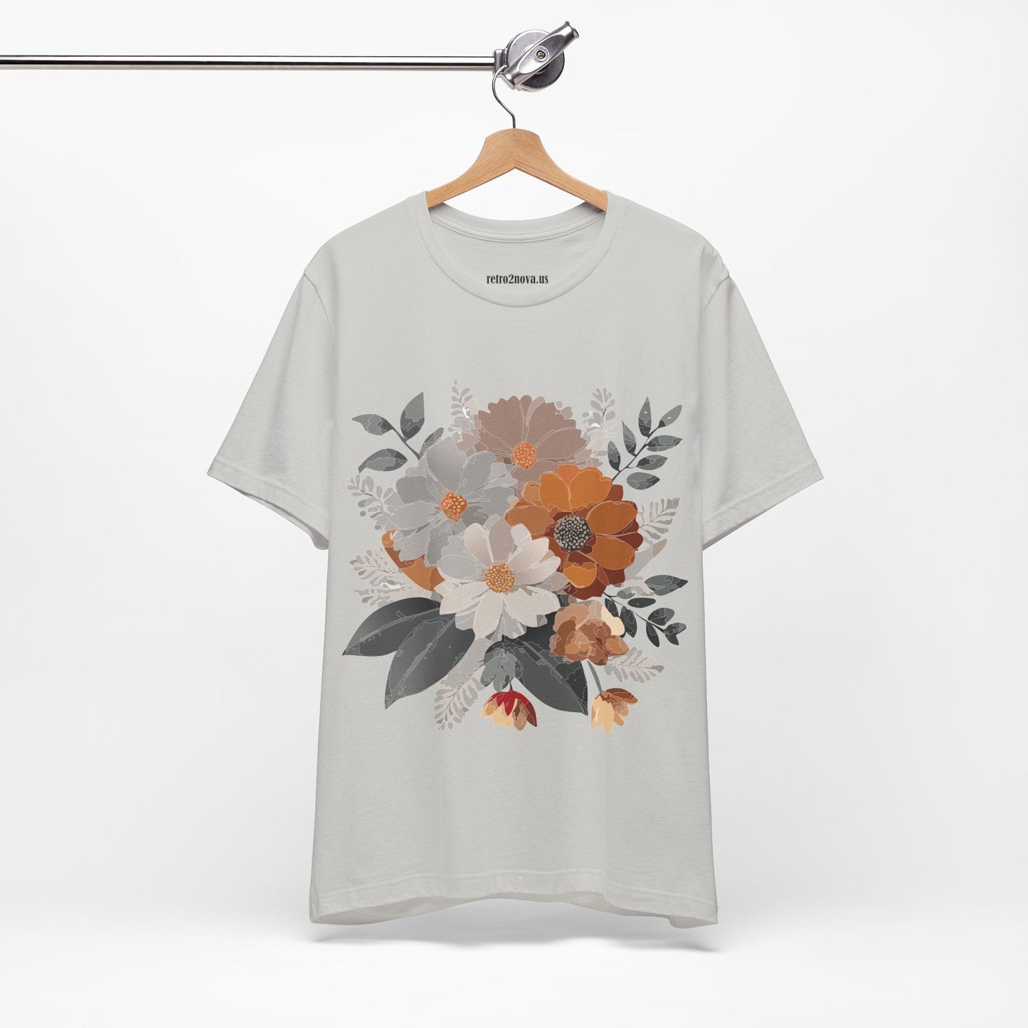Flowers Shirt Floral Shirt Unisex Tee Lightweight Jersey Short Sleeve Floral Print Free Shipping