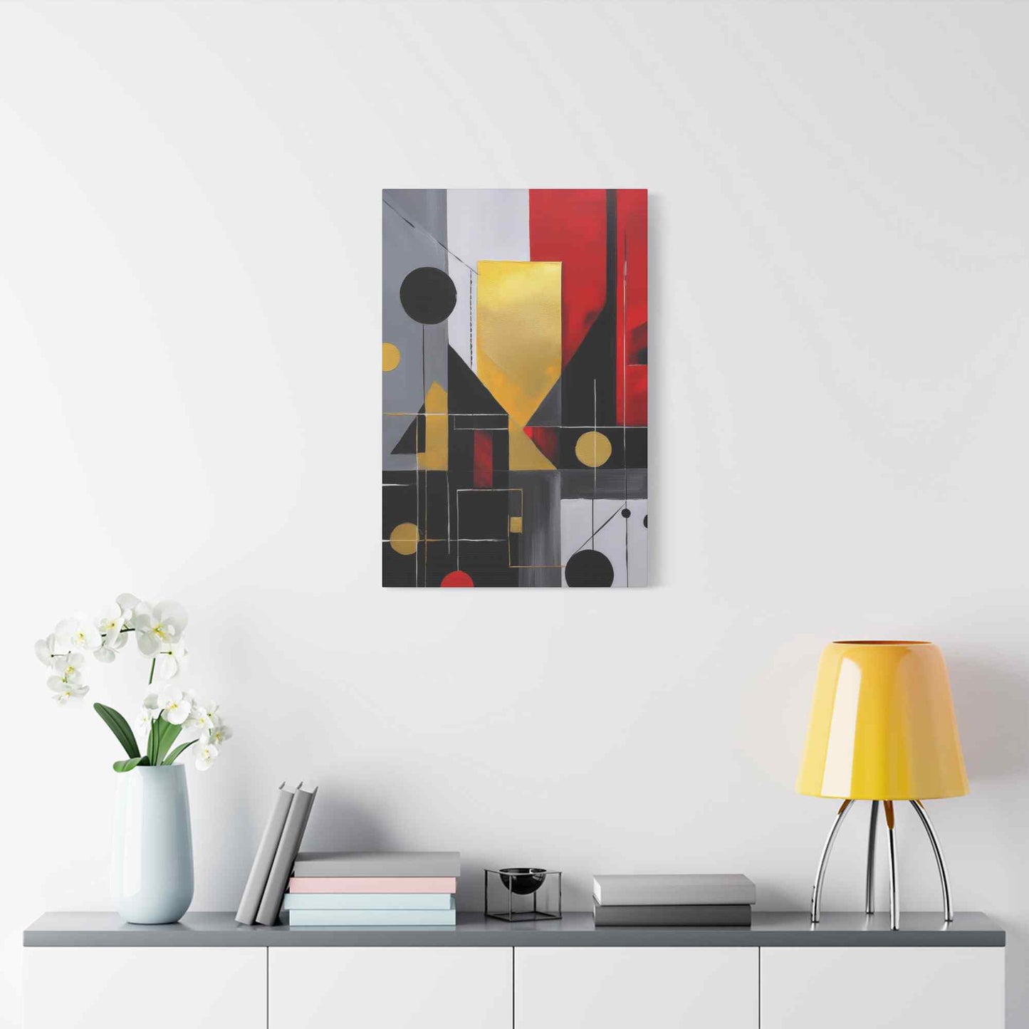 Red Abstract Painting Print Canvas 20x24,20x30,24x30, 24x32,24x36,30x40, 32x48,36x48,40x60 Pine-Wood Inner Frame ABS-22