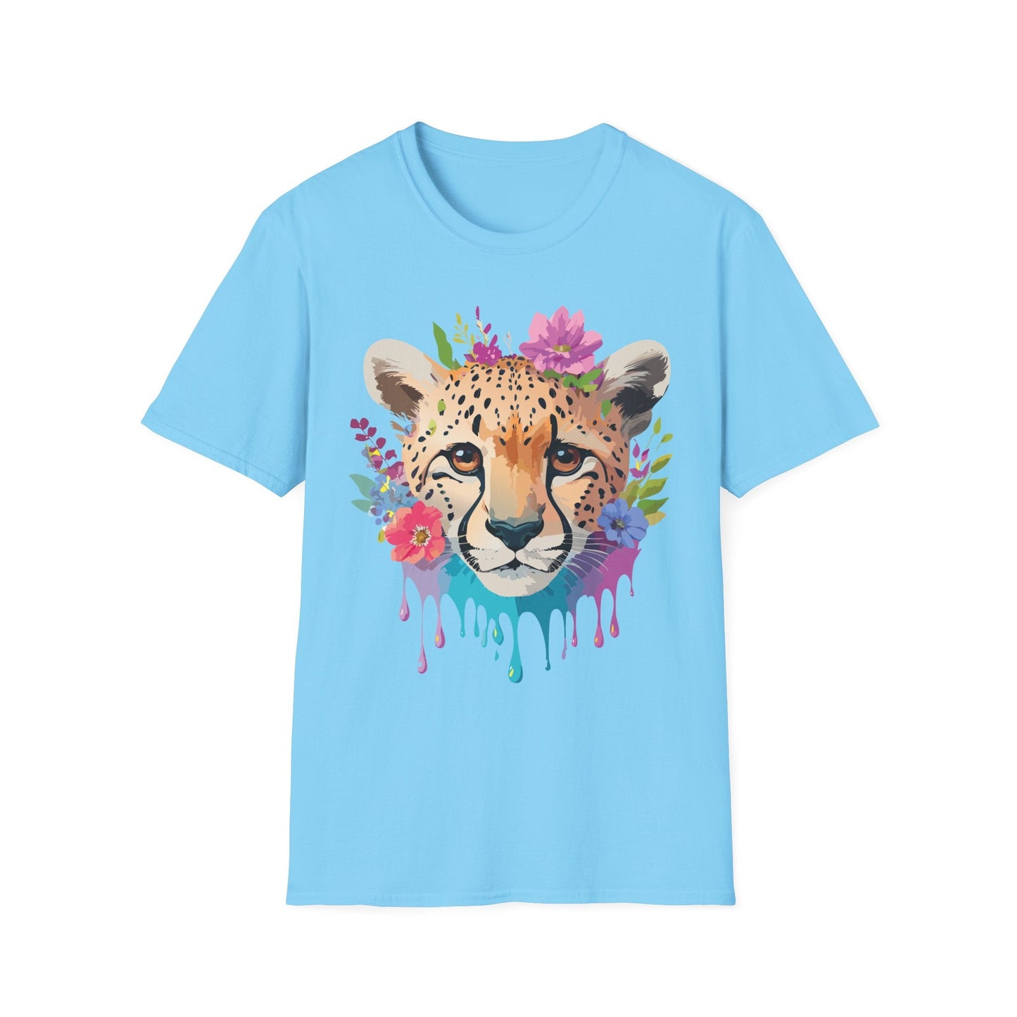Cheetah Print Unisex Softstyle T Shirt Gildan 64000 Tee For Everyday Comfort