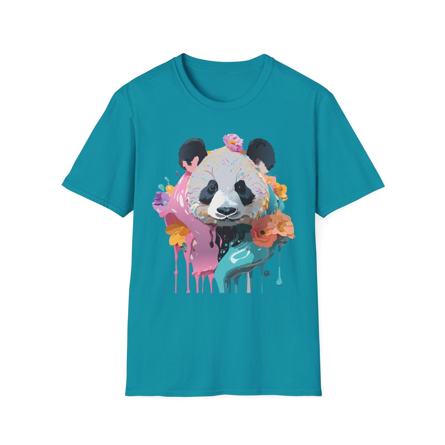 Gildan Softstyle Panda Shirt Unisex T Shirt With Panda Animal Design 100 Percent Cotton Tee