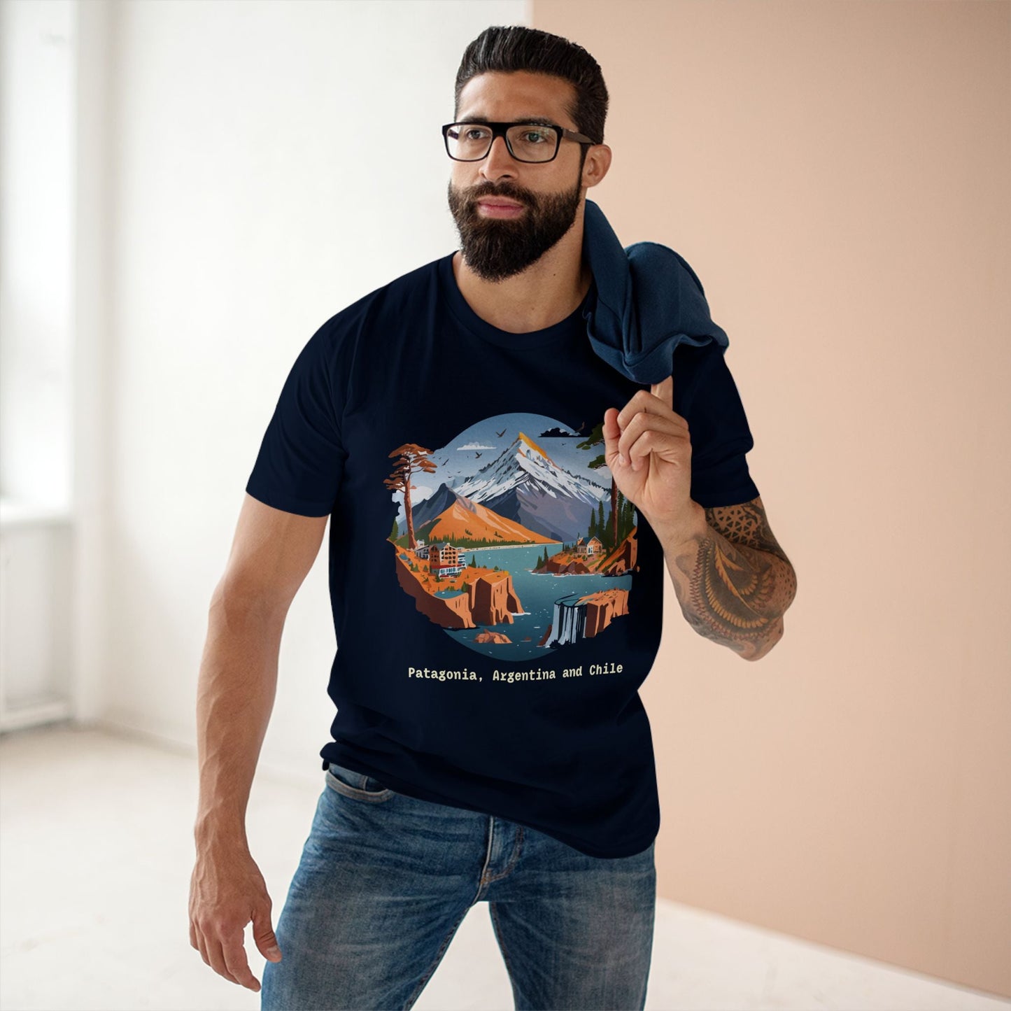 Travel Shirt Unisex Premium Cotton Tee With Original Art Design Retro2Nova TT69 Edition