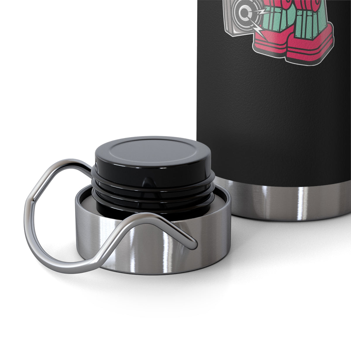 22oz Copper Insulated Water Bottle with Cartoon Design - CV44