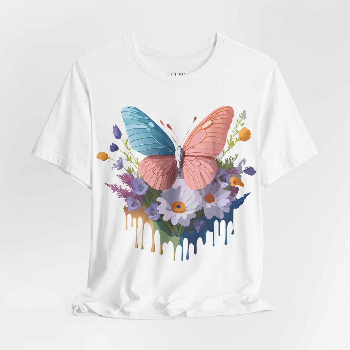Butterfly Graphic Unisex Cotton Bella+Canvas Tee with Art Design n13