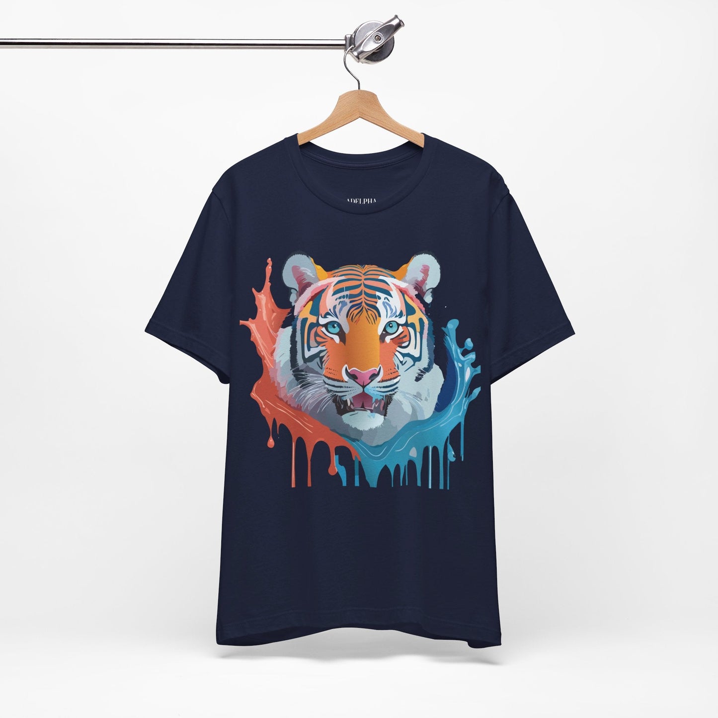 Tiger Graphic Tee Unisex Jersey Short Sleeve With Vintage Inspired Artwork By Adelpha