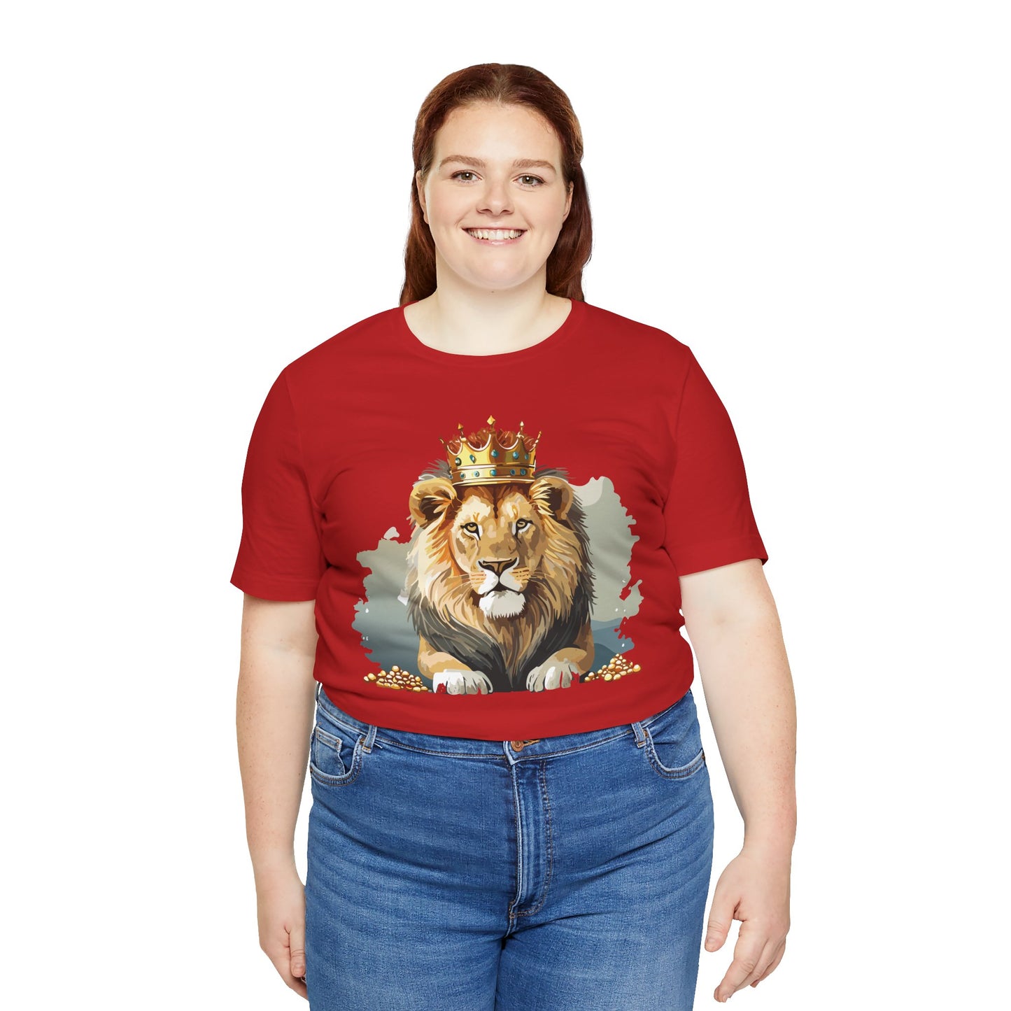 Majestic Lion Crown T-shirt, Animal Shirt, Lion Tee, Unisex Top, Birthday Gift, Shirt with Animal design