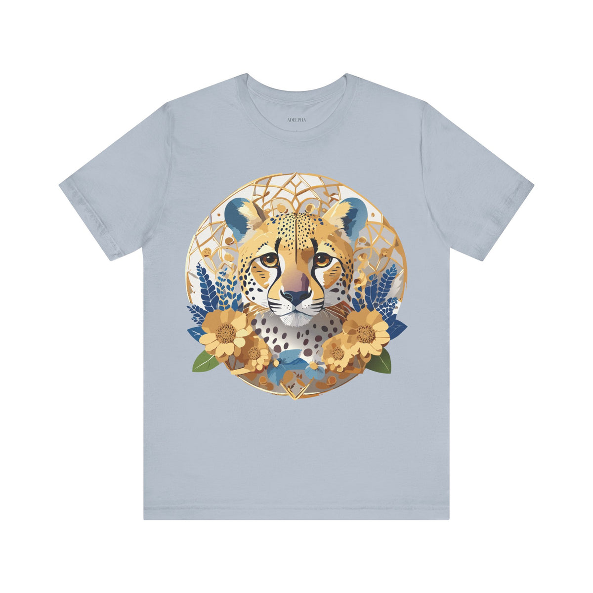 Medallion Graphic Unisex Cotton Bella+Canvas Tee with Art Design d58