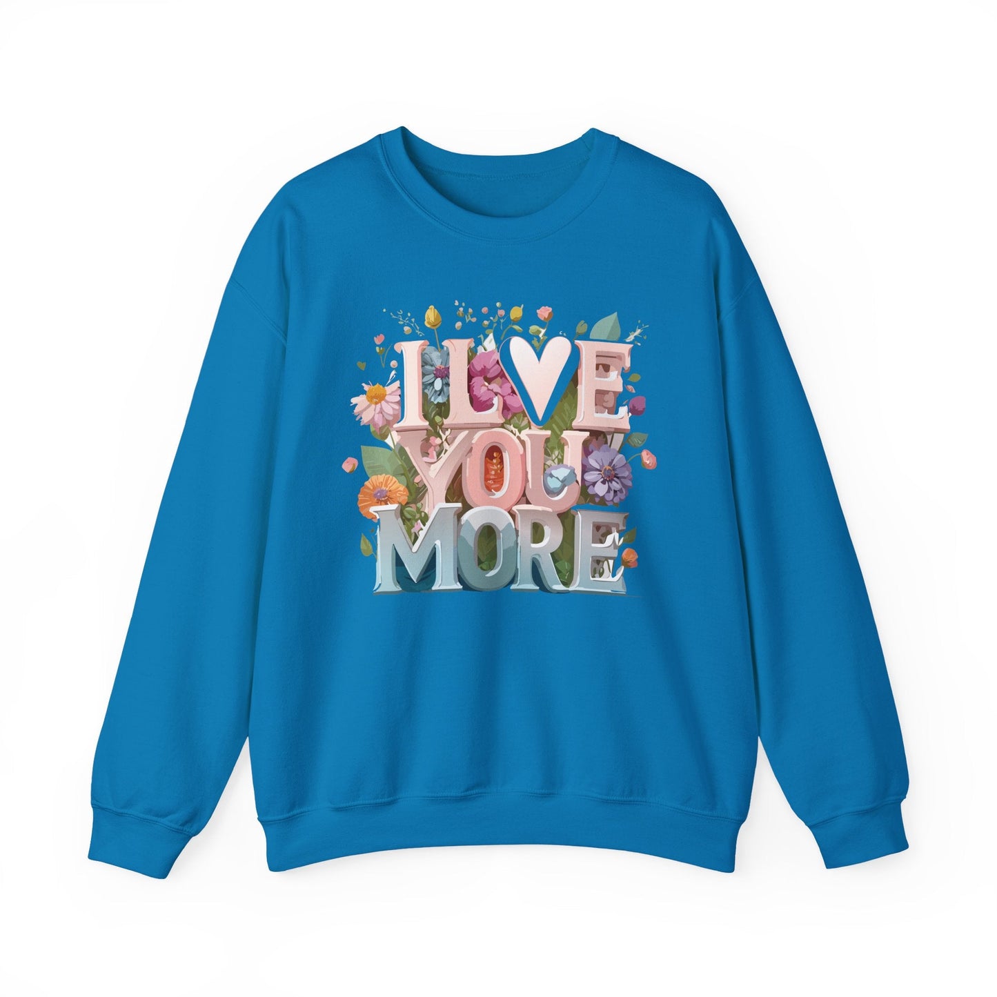 Floral Love Sweatshirt Unisex Crewneck Valentine Day Floral Print Cozy Winter Wear