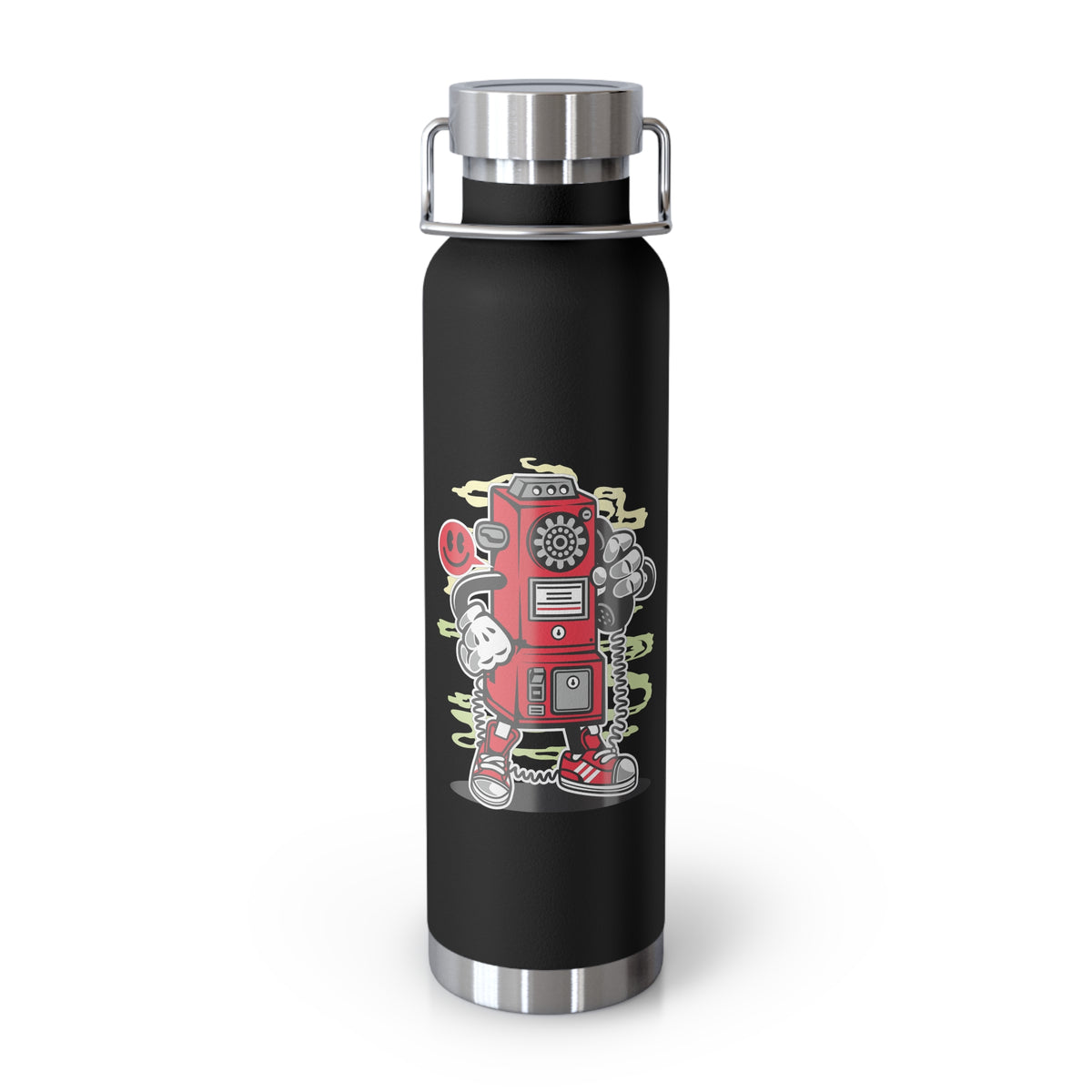 22oz Copper Insulated Water Bottle with Cartoon Design - CV92