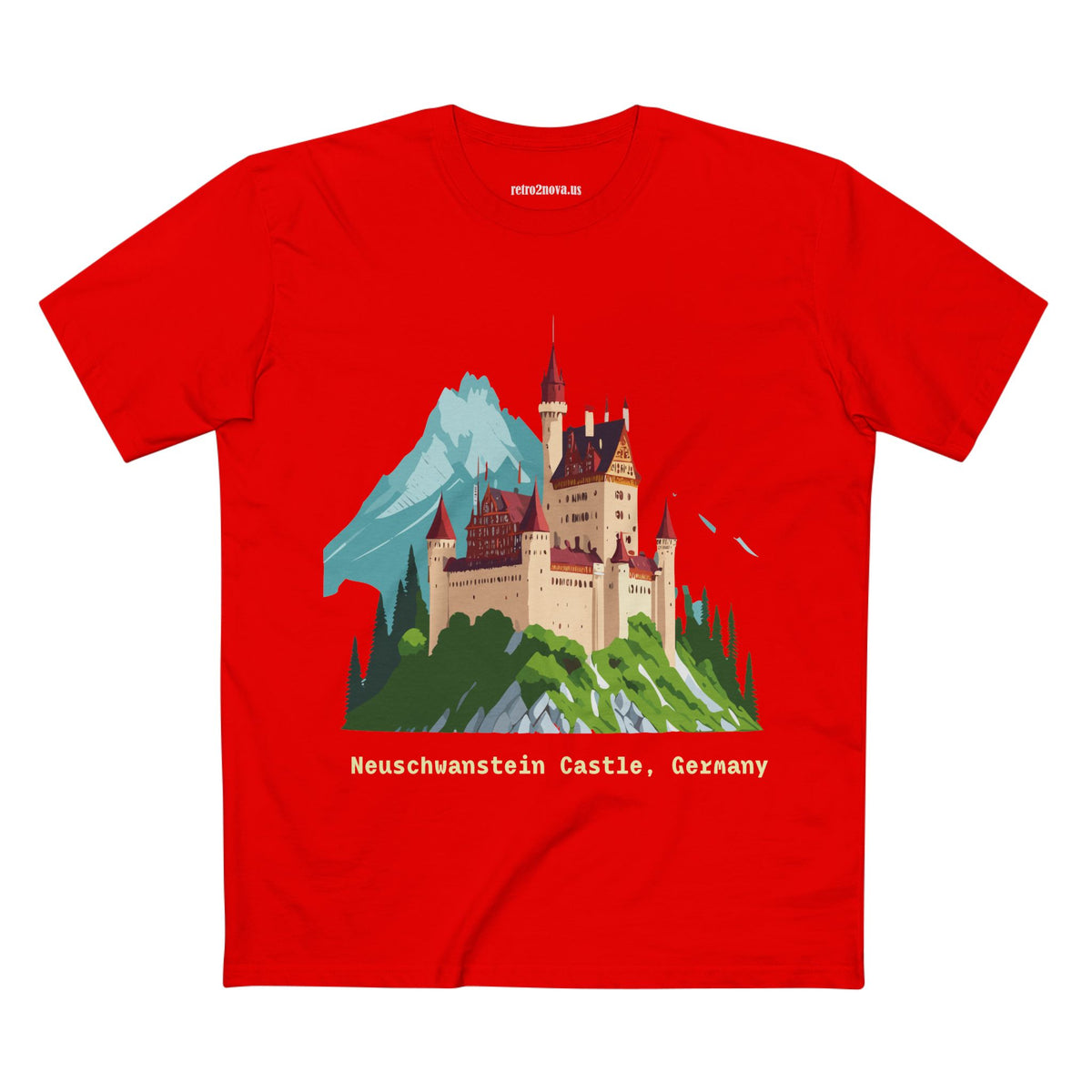 Neuschwanstein Castle Illustration T-Shirt | Germany Travel Tee
