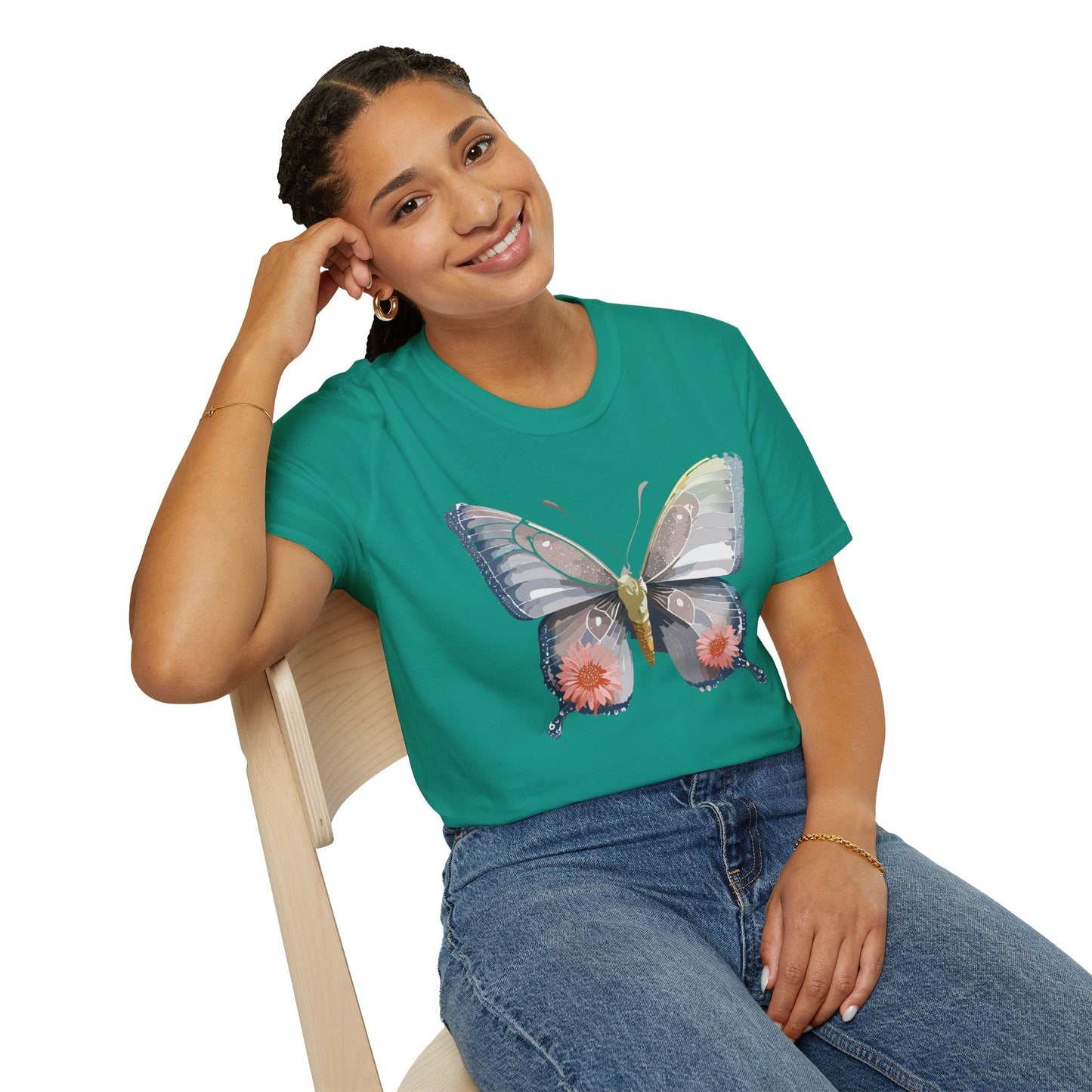 Butterfly Shirt Unisex T Shirt 100 Percent Ring Spun Cotton Softstyle Tee Monarch
