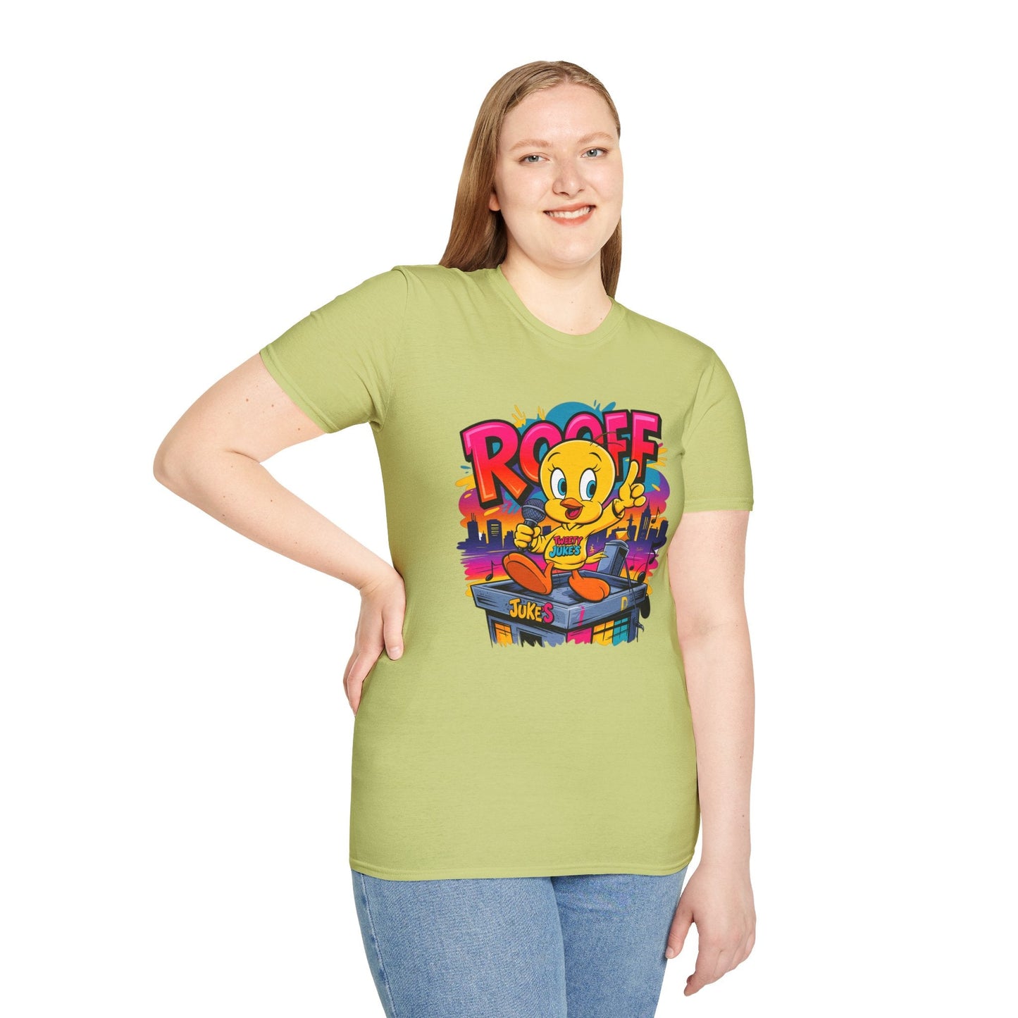 Unisex Cartoon T Shirt With Animation Funny Animals Tee Softstyle Gildan 64000 Cotton