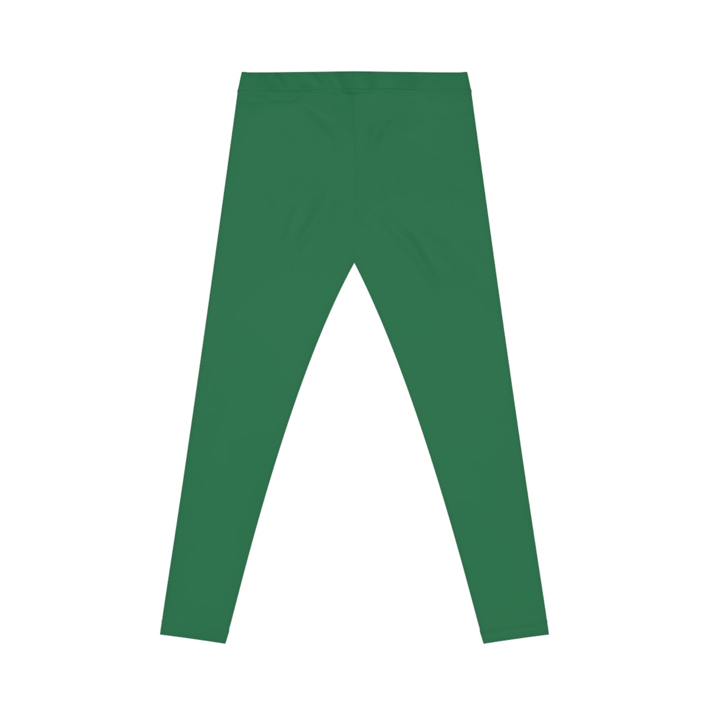 Turf Green Color Women's Poly-Span Casual Leggings XS-2XL