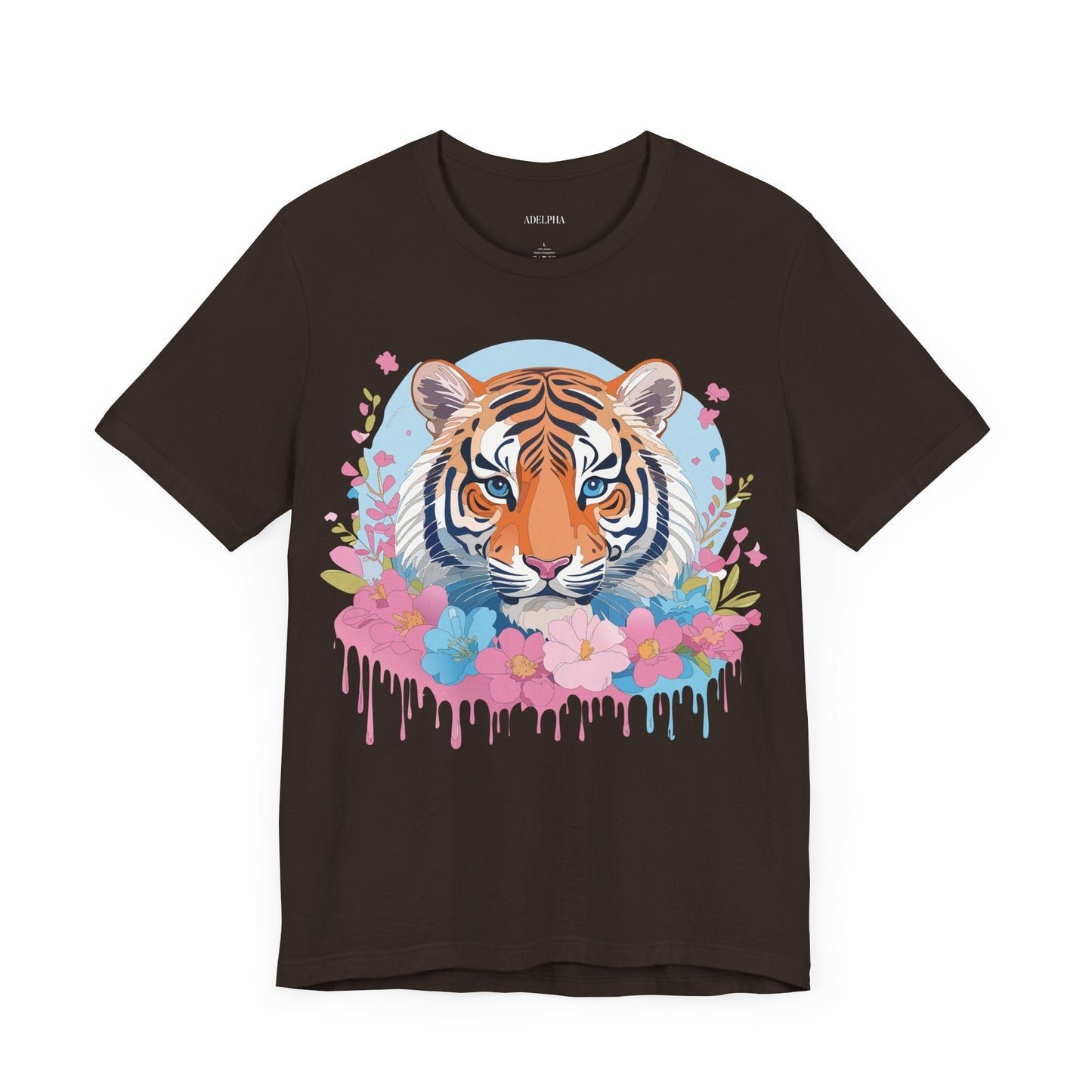 Tiger Graphic Tee by Adelpha Unisex Vintage Inspired Artwork Short Sleeve Shirt Edition