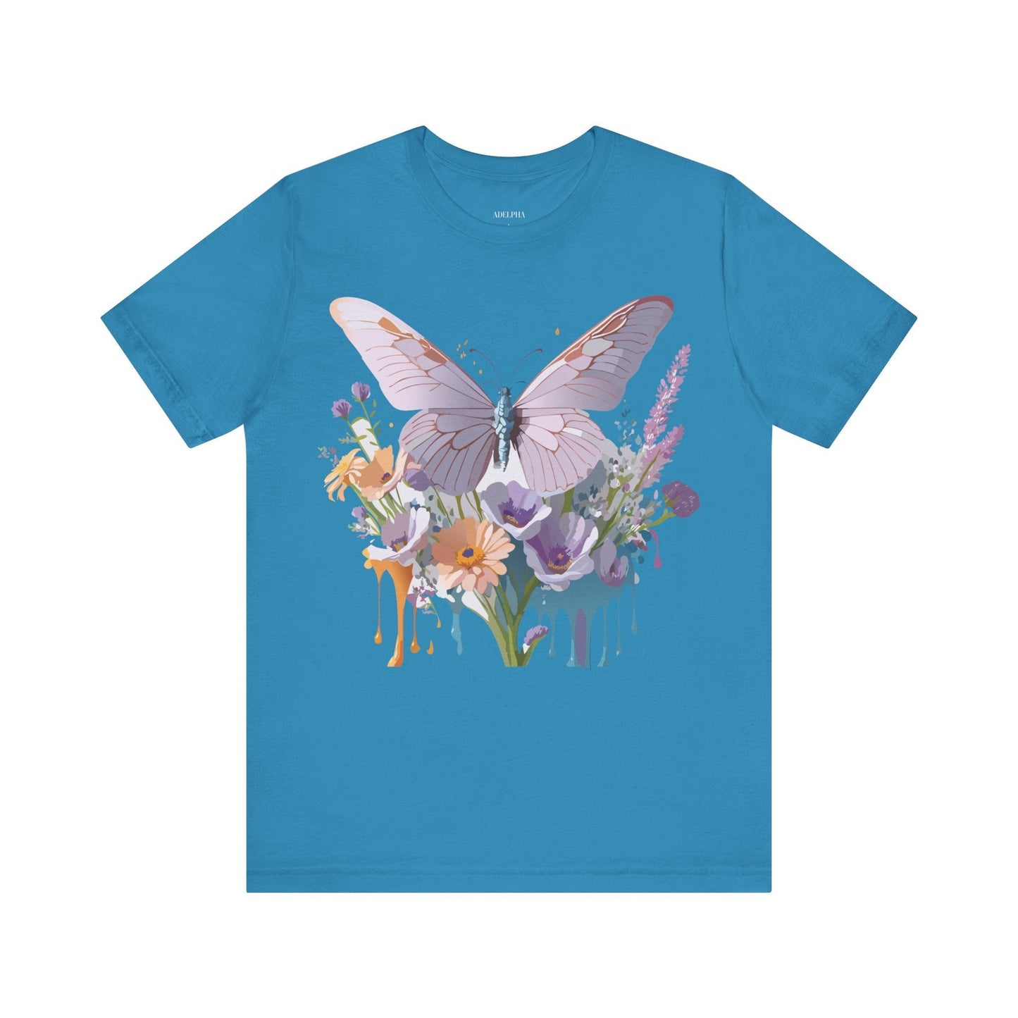 Butterfly Graphic Tee Unisex Short Sleeve Vintage Artwork By Adelpha