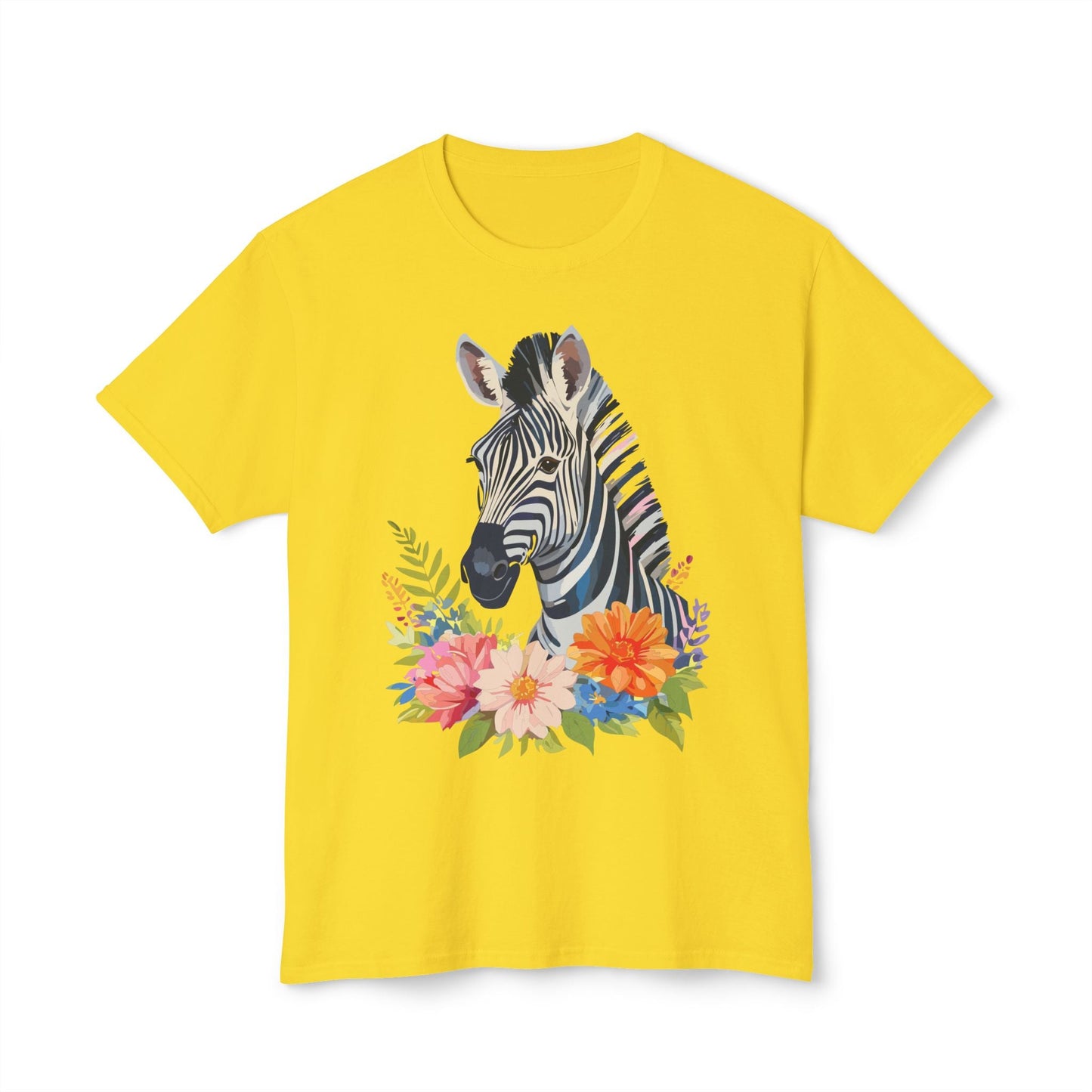 Unisex Zebra Art T Shirt With Full Color Print 100 Percent Cotton Jersey Tee Premium