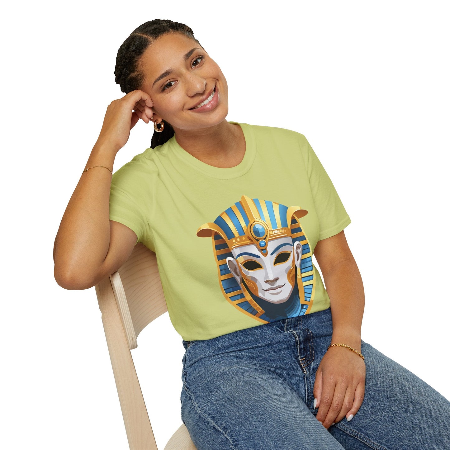 Mask Tee Shirt Unisex Gildan Softstyle 64000 Cotton Tee With Masquerade Design Artwork