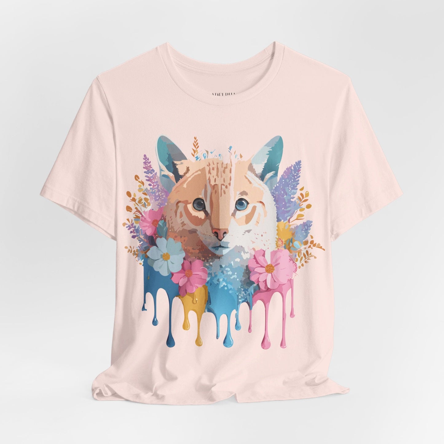 Cat Graphic Tee Unisex Short Sleeve With Adelpha Artwork Vintage Inspired