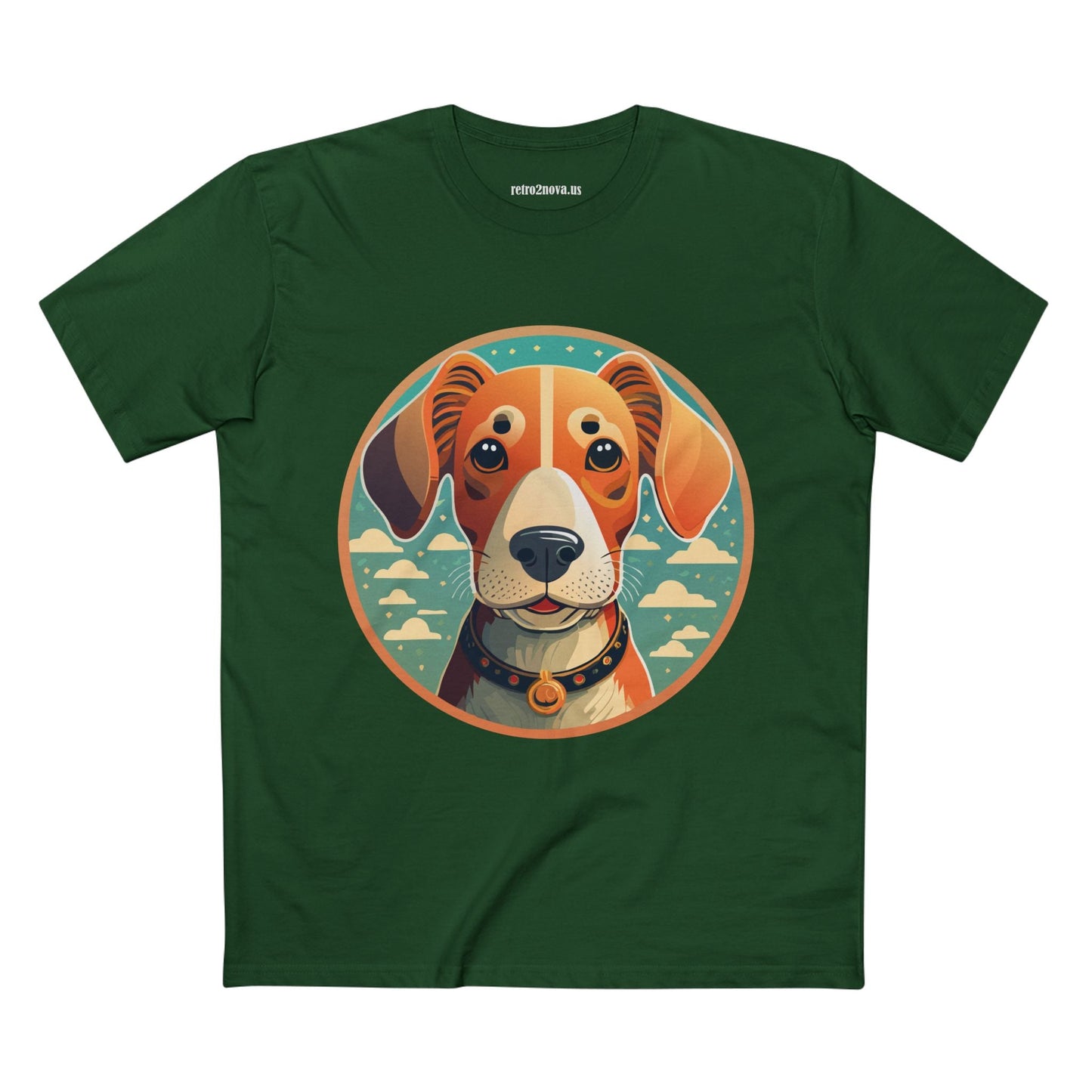 Dog Animal Art Shirt For Unisex Premium Cotton Tee By Retro2Nova With Original Art Design Built For Everyday Comfort