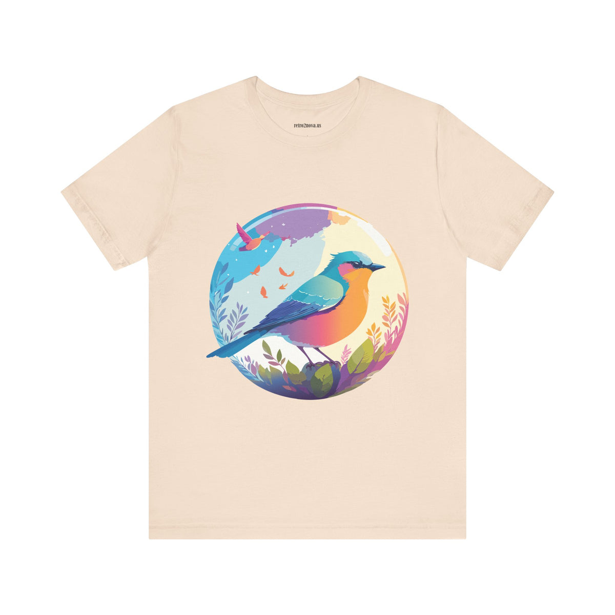 Bird Graphic Unisex Cotton Bella+Canvas Tee with Animal Design ab2