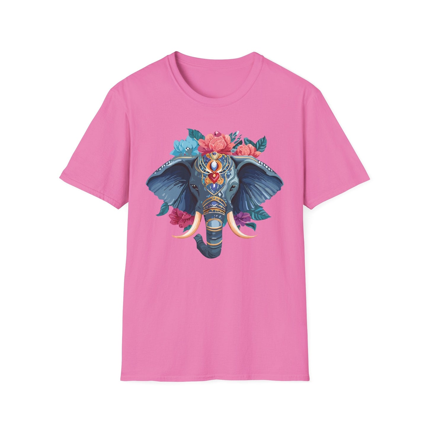 Elephant T Shirt Unisex Softstyle Tee Gildan 64000 100 Percent Ring Spun Cotton Fabric