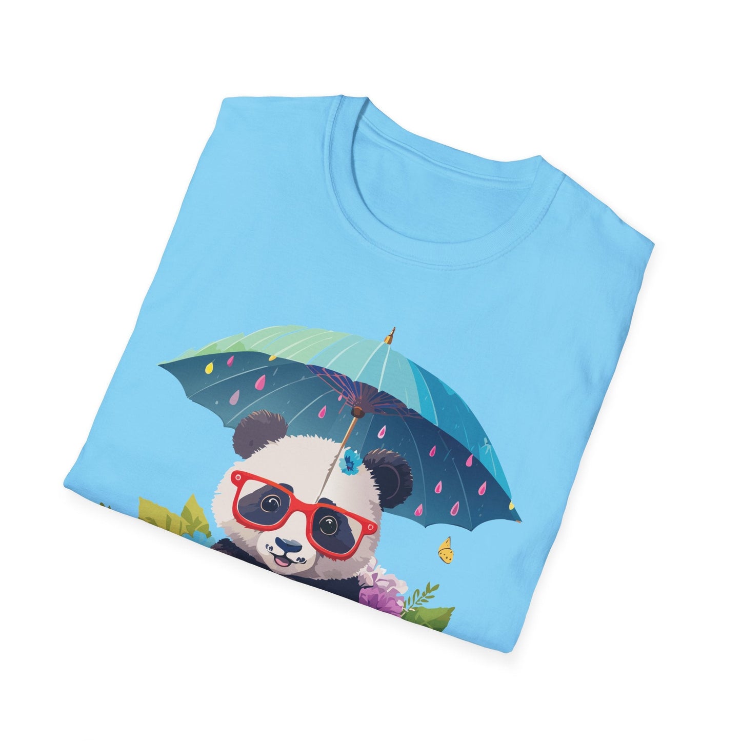 Panda Shirt Unisex Tee 100 Percent Ring Spun Cotton Softstyle Gildan 64000 Animal Print