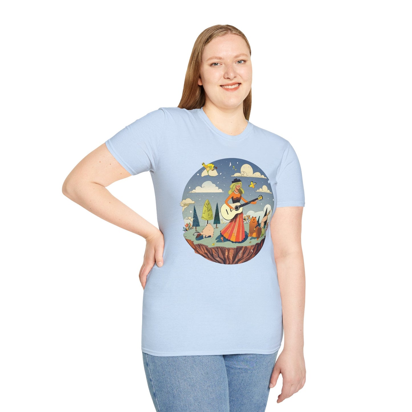 Womens Graphic T Shirt Art Design Tee Unisex SoftStyle Gildan 64000 100 Percent Cotton