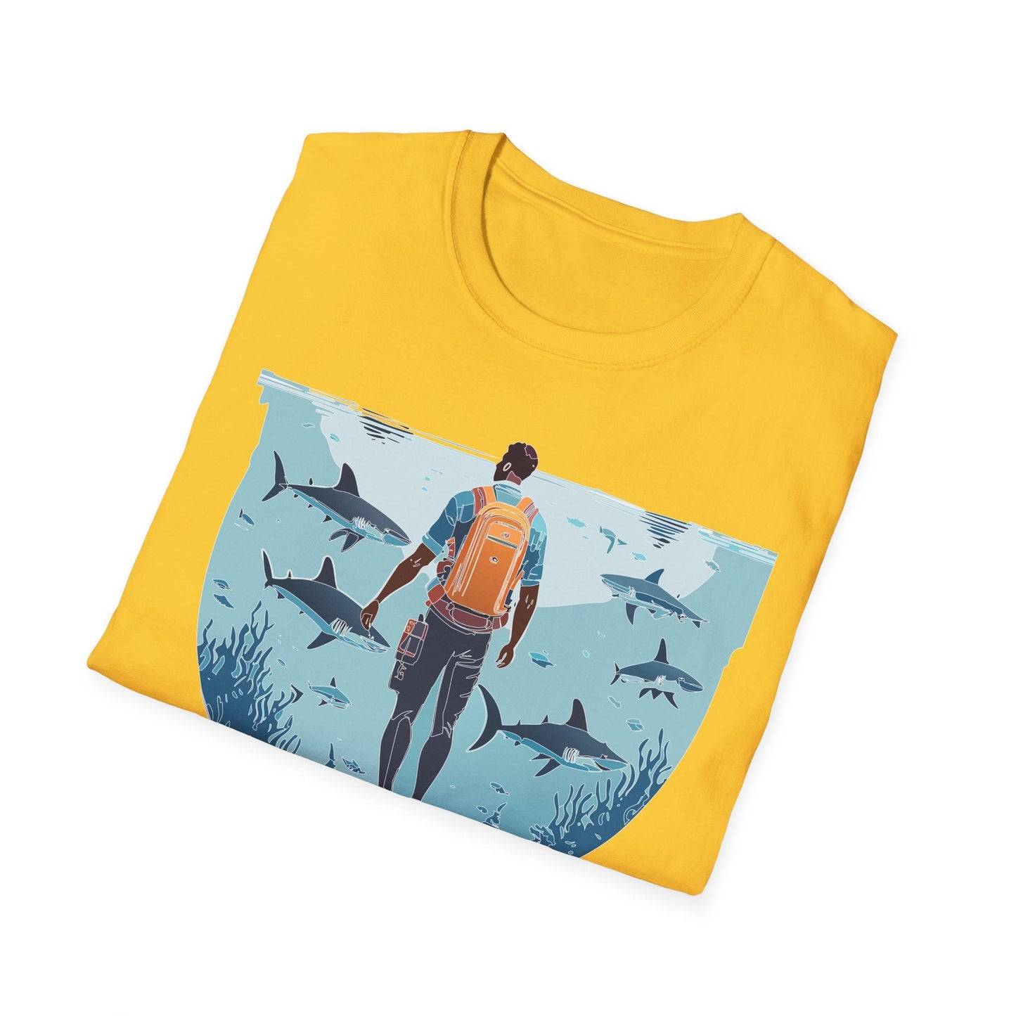 Ocean Graphic Unisex Softstyle Cotton Tee 5
