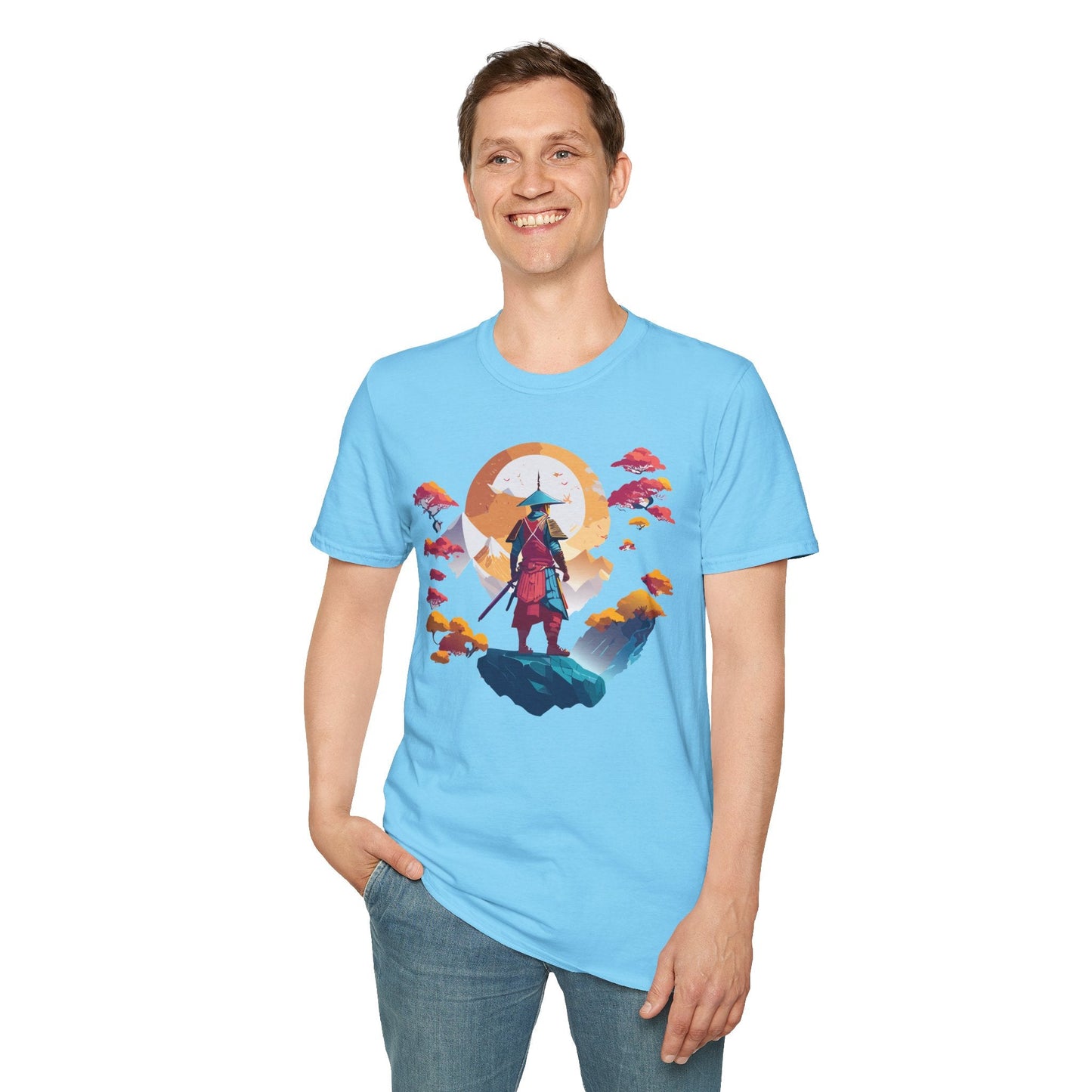Gildan Softstyle 64000 Samurai T Shirt Unisex Cotton Tee With Samurai Design Relaxed Fit