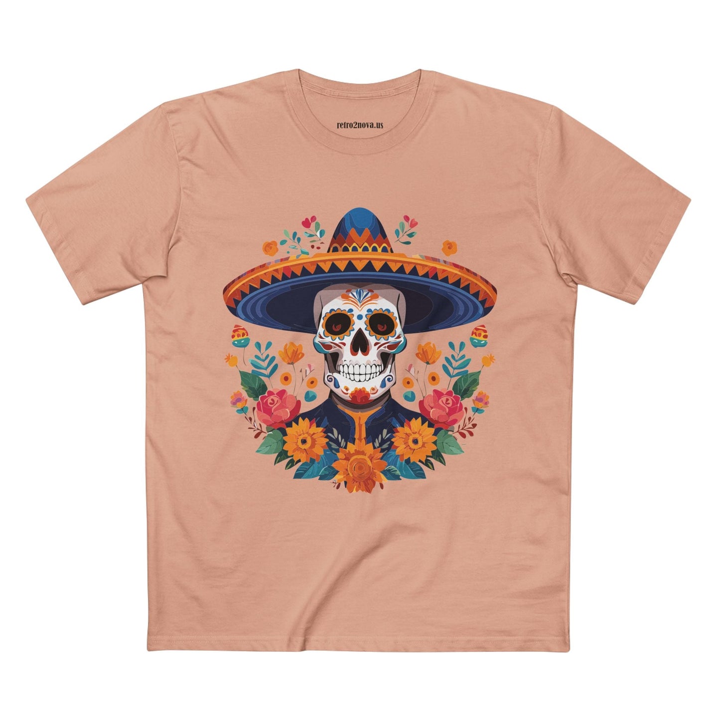 Skull And Skeleton Shirt Unisex Premium Cotton Tee With Original Art Design Retro2Nova