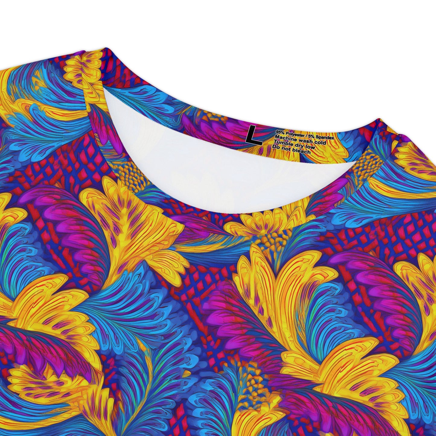 Women Poly Span T-Shirt with Floral Print