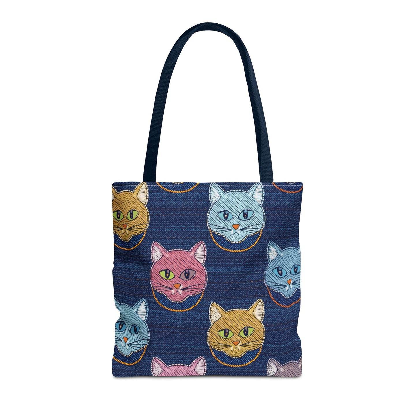Denim Fabric Imitation Print Unisex Canvas Bag Poly Spun 3 Sizes Tote Bag 190-2