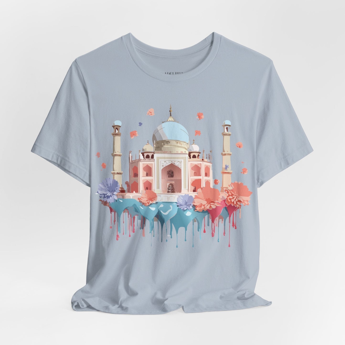 Unisex Taj Mahal Graphic Tee Vintage Inspired Shirt By Adelpha Art Design Collection