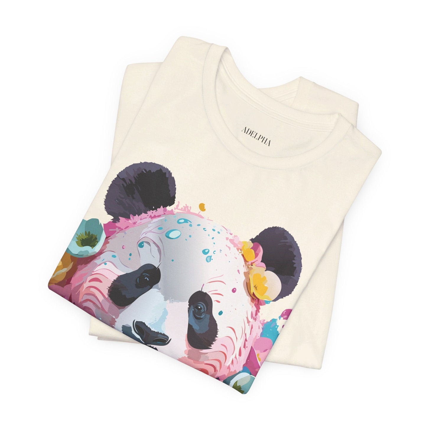 Panda Graphic Unisex 100 Cotton Vintage Art with Animal T-Shirt 6