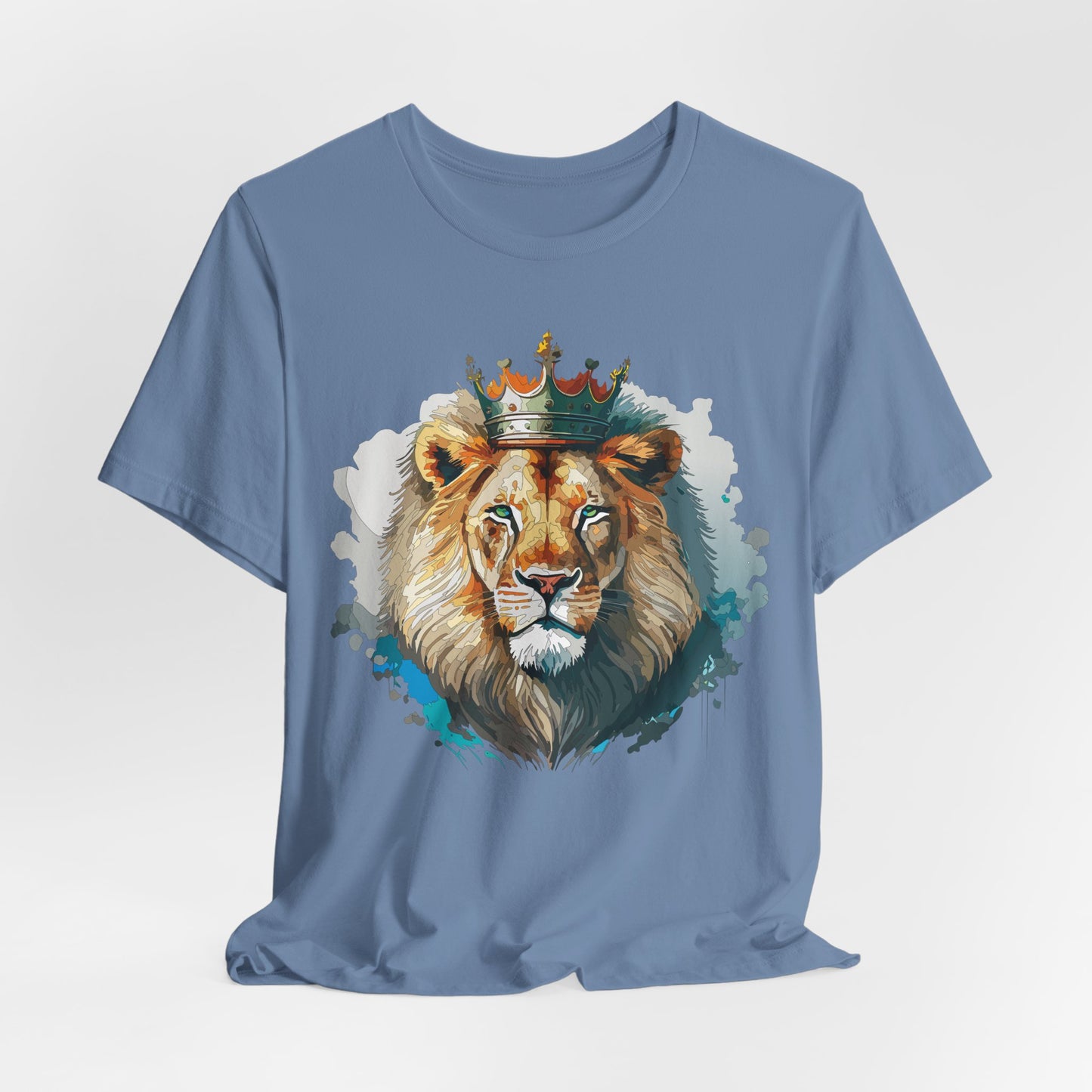 Unisex King Lion Tee, Animal Shirt, Tee Shirt with Lion, Crown T-Shirt, Animal King Tees, Crown Shirt, Safari T-Shirt 3