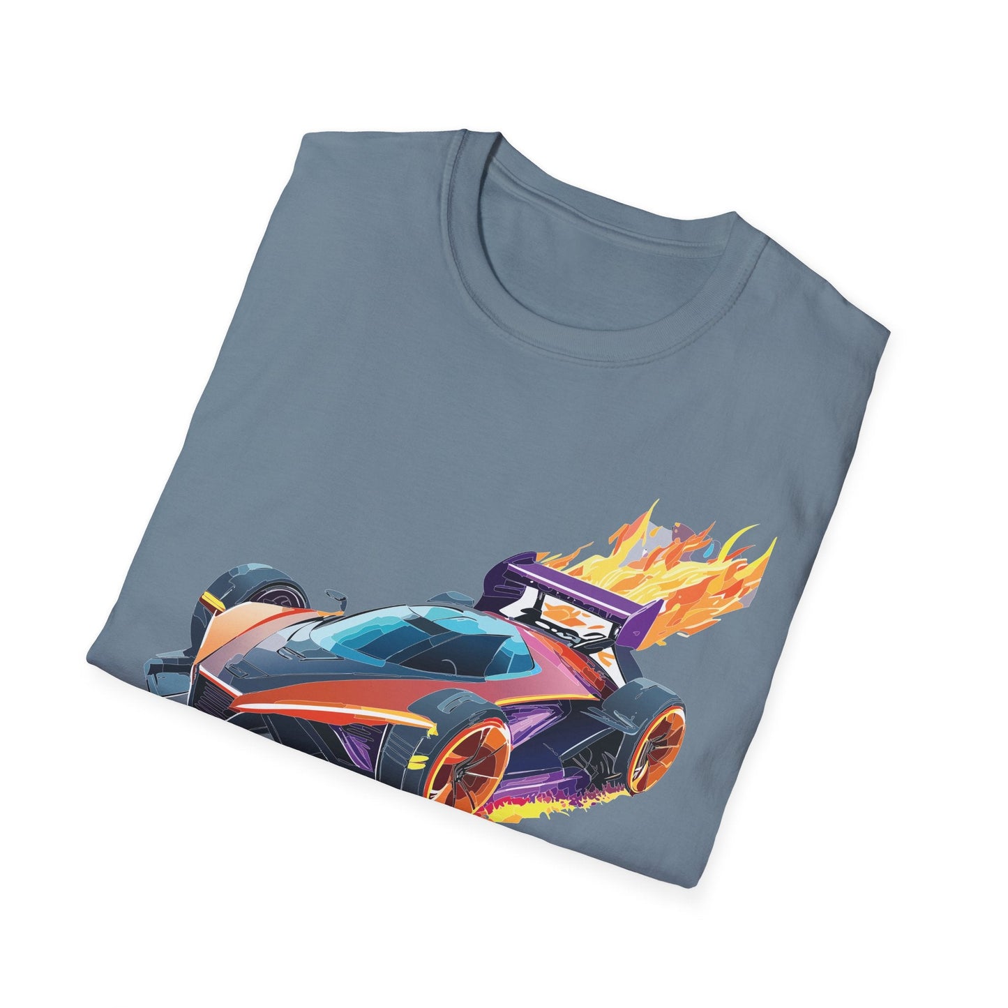 Car Graphic Unisex Cotto Softstyle Art Design with Hot Wheels Artwork Tee 4