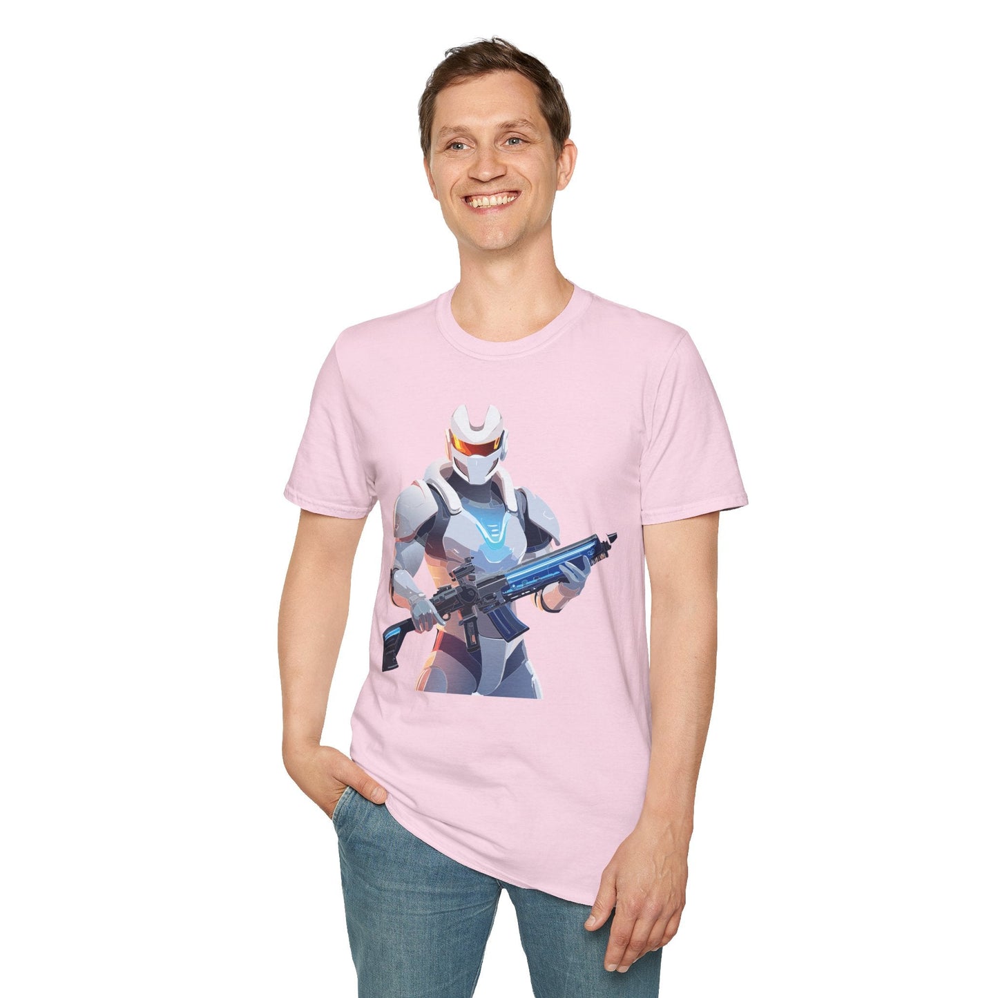Robocop T Shirt Unisex Gildan Softstyle 64000 100 Percent Ring Spun Cotton Tee With Artwork