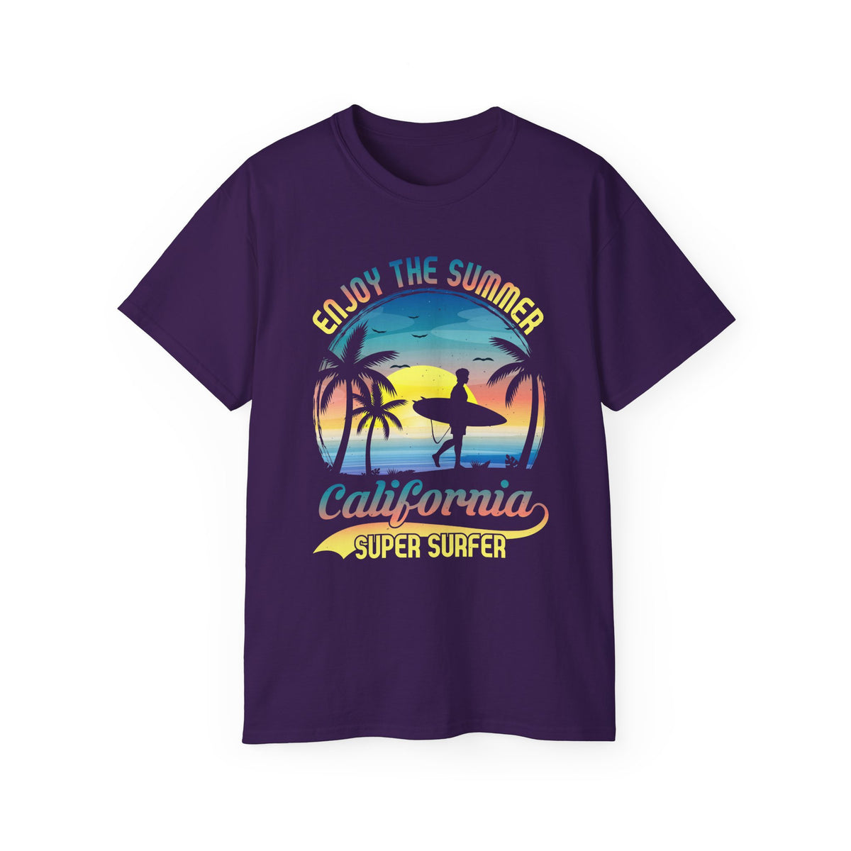 California Super Surfer Enjoy the Summer T-Shirt | Surf Sunset Tee