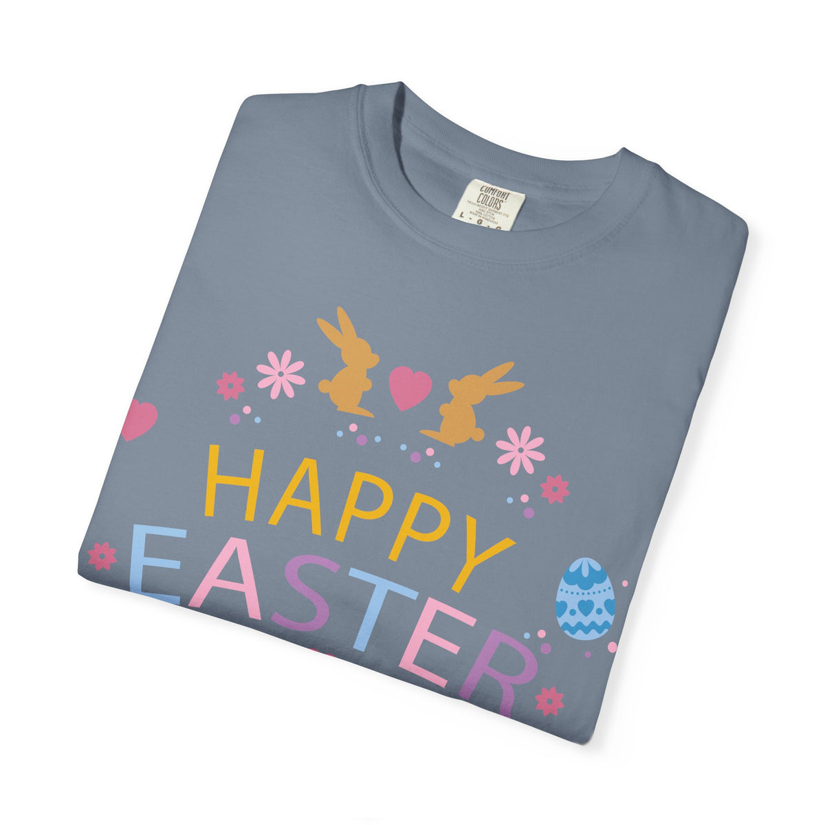 Easter Bunny Heart T-Shirt, Tee Shirt with Easter Signature, T Shirt with Easter Prints, Tee Shirt with Easter Design 2